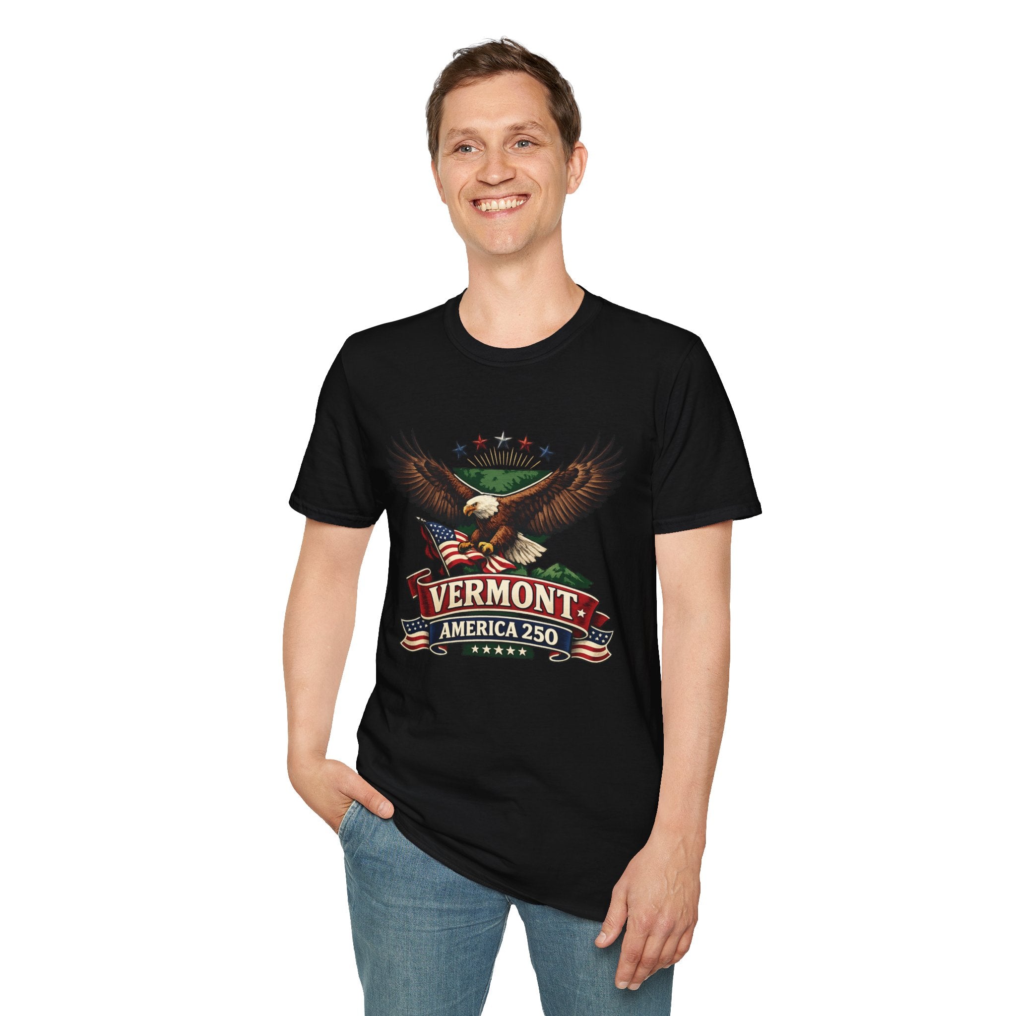 America 250 – Vermont Eagle Heritage Vintage Tee Design