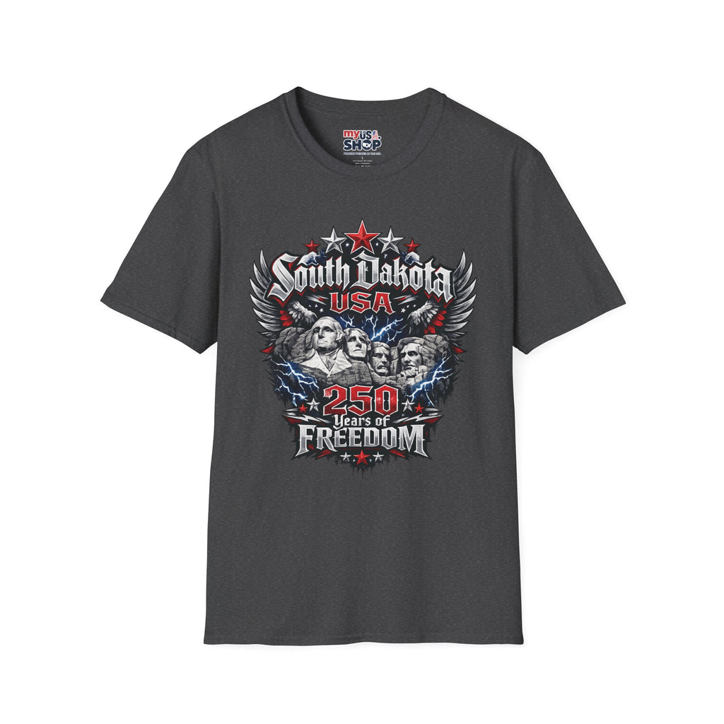 America 250 South Dakota Shirt — Freedom Anniversary Patriotic Graphic Tee