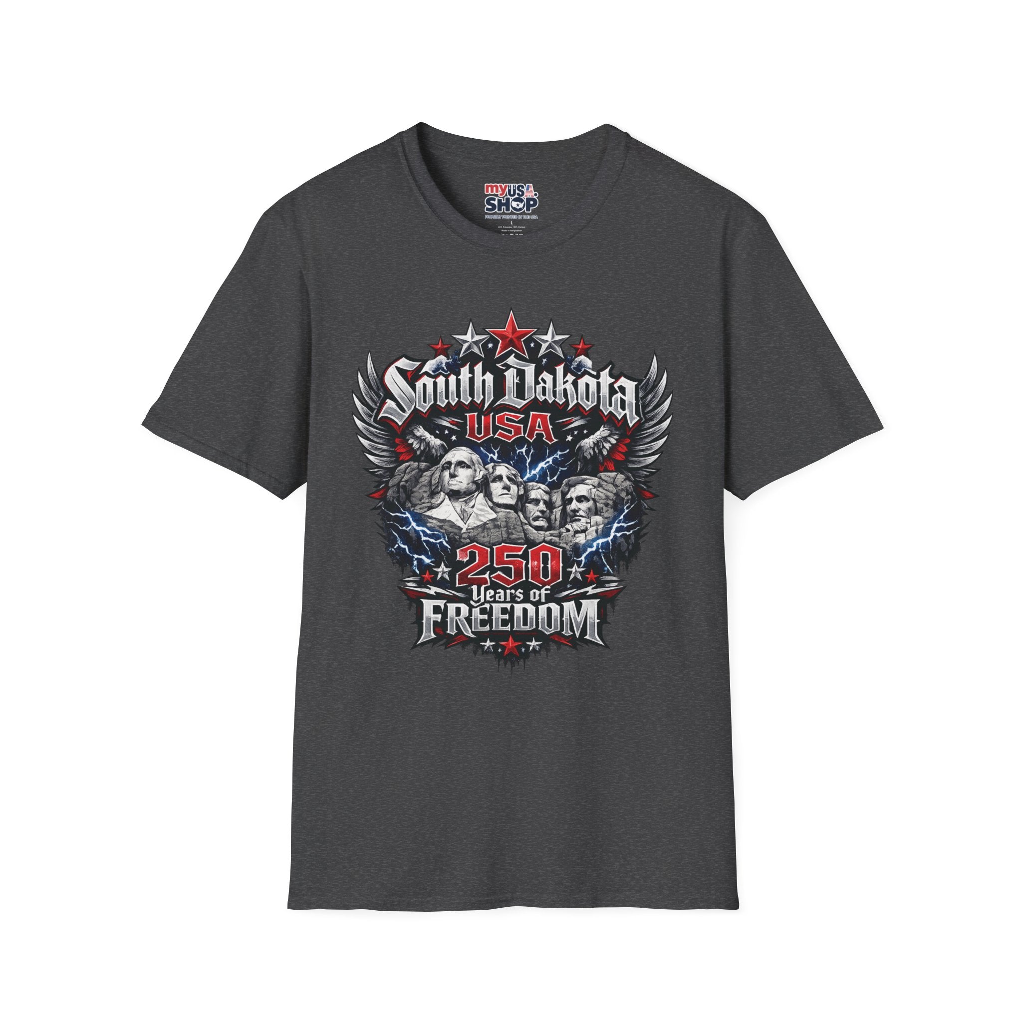 America 250 South Dakota Shirt — Freedom Anniversary Patriotic Graphic Tee