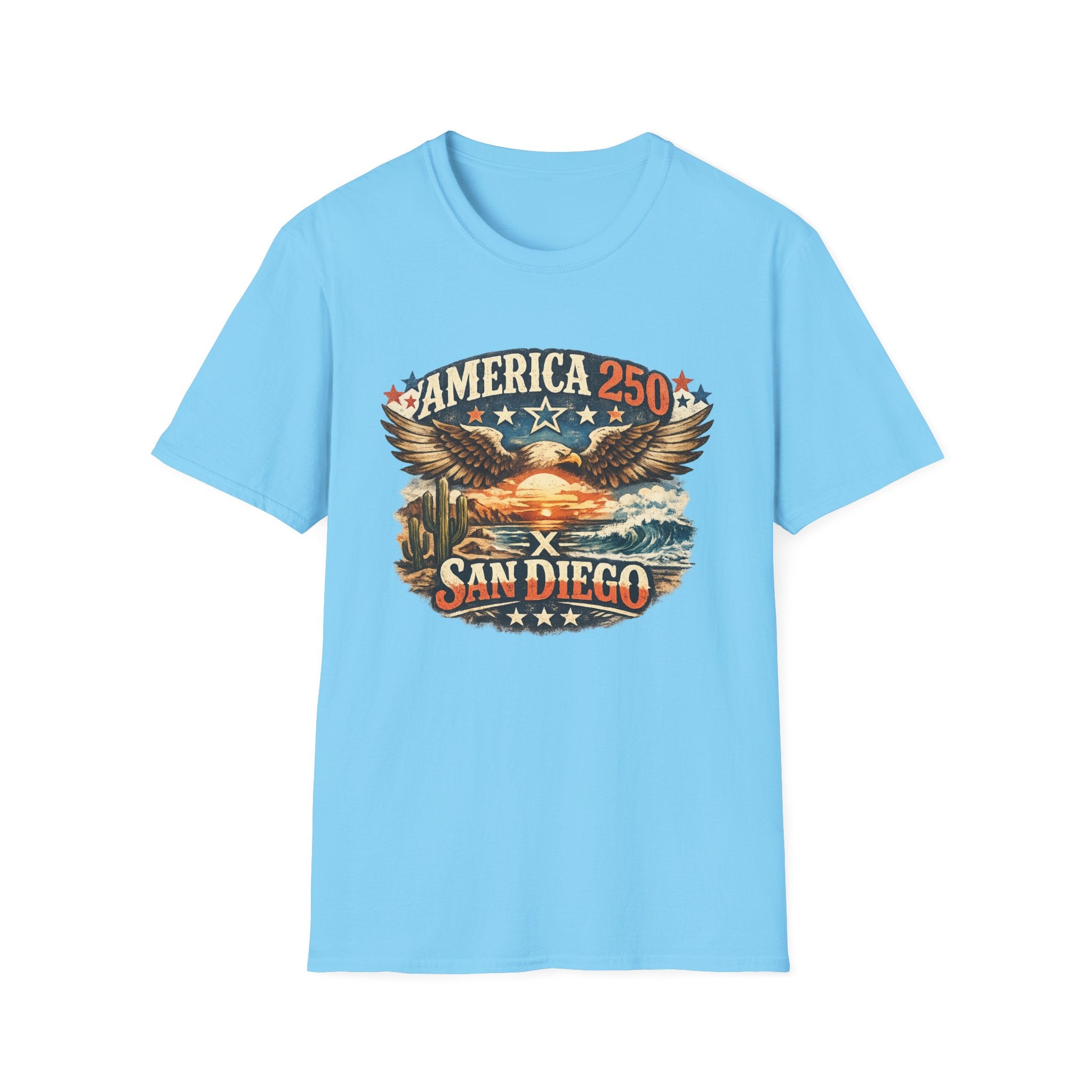America 250 San Diego California Coastal Tee