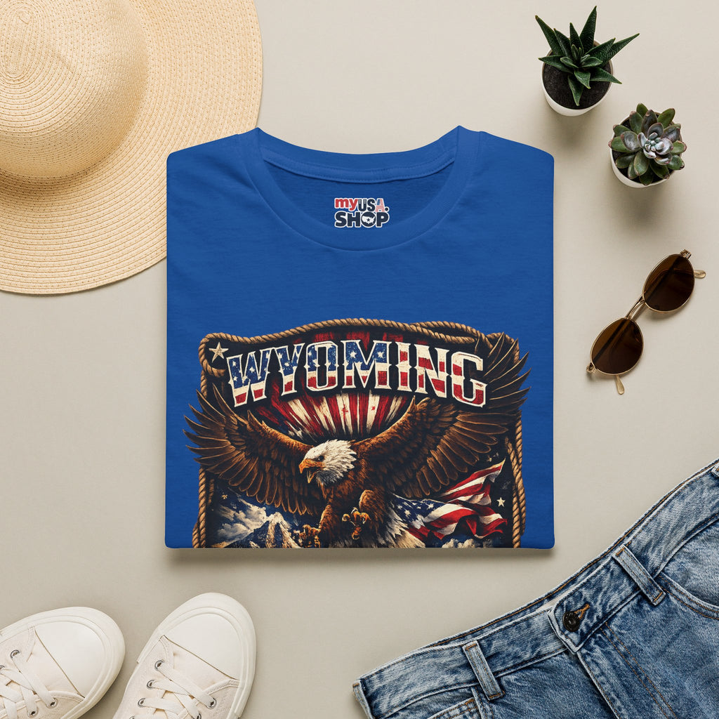 Wyoming Eagle T-Shirt — Patriotic America 250th Anniversary Graphic Tee