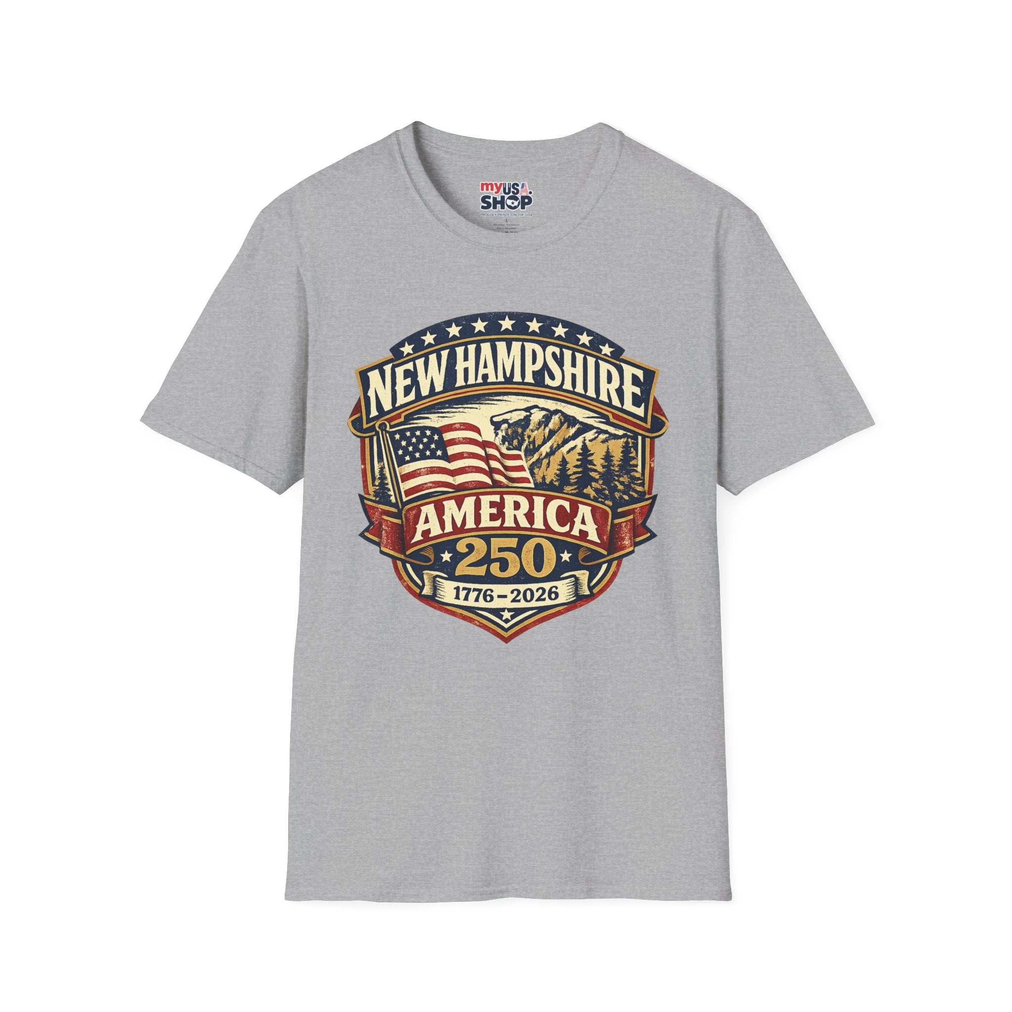 New Hampshire America 250 T-Shirt — 1776–2026 Anniversary State Pride