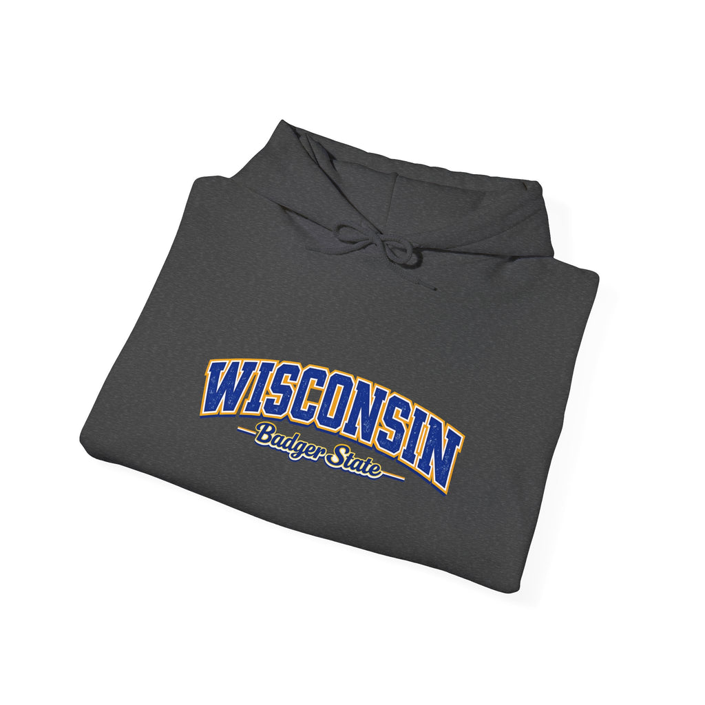 Wisconsin Badger State Heavy Blend Hooded Sweatshirt
