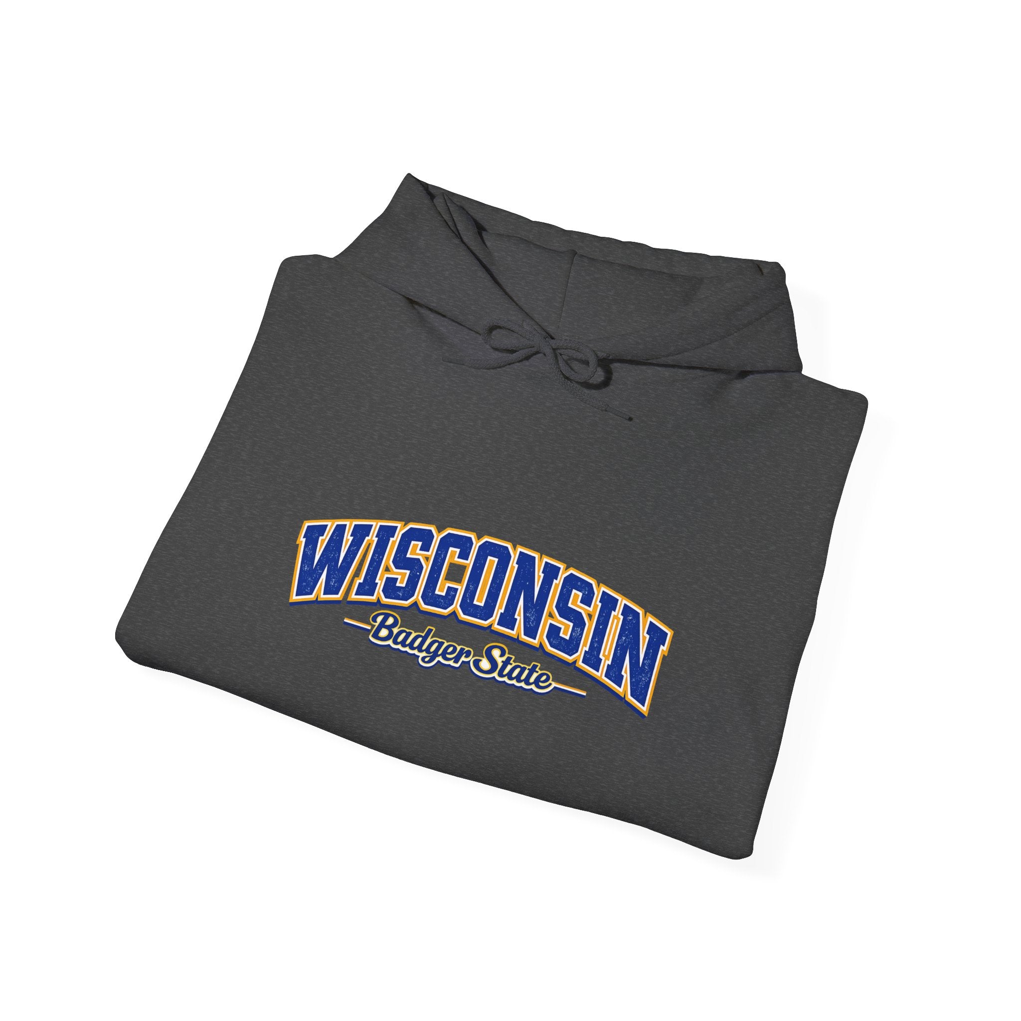 Wisconsin Badger State Heavy Blend Hooded Sweatshirt