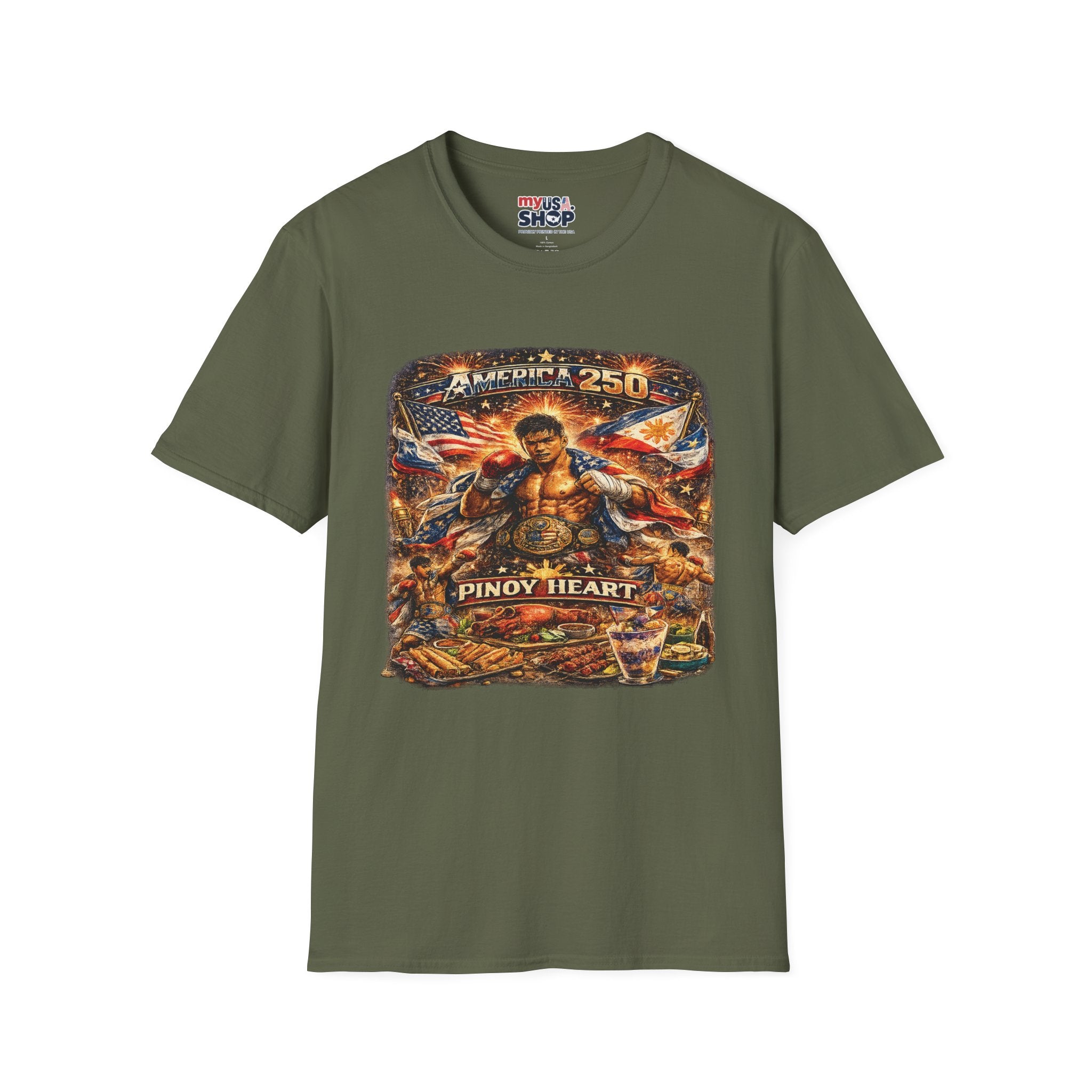 Filipino Pride 'Pinoy Heart' Graphic — America 250 Patriotic Design