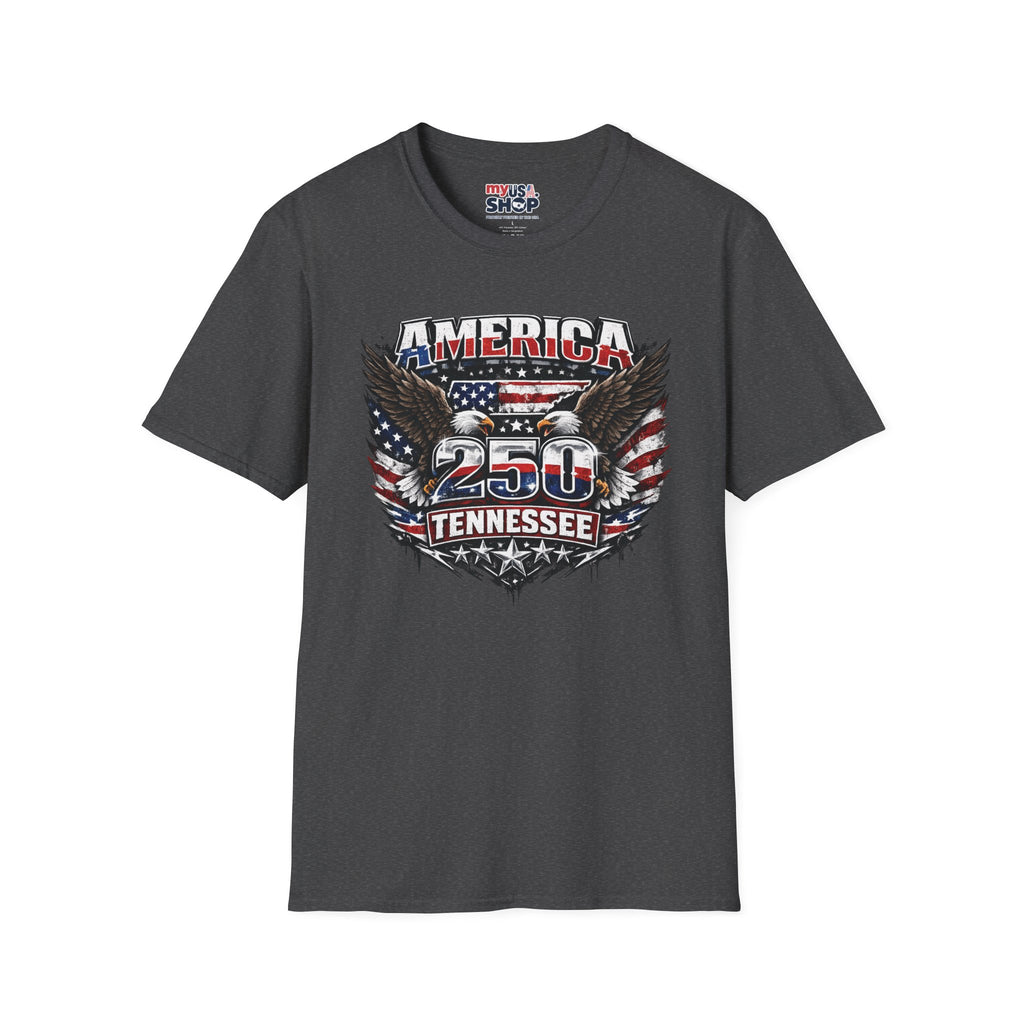 America 250 Tennessee T-Shirt — Vintage Patriotic Eagle Graphic Tee