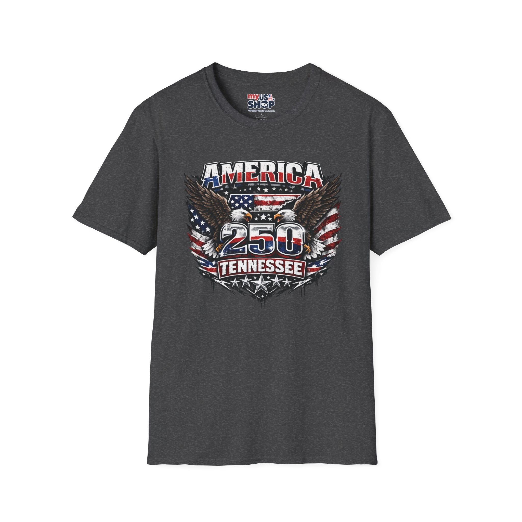 America 250 Tennessee T-Shirt — Vintage Patriotic Eagle Graphic Tee