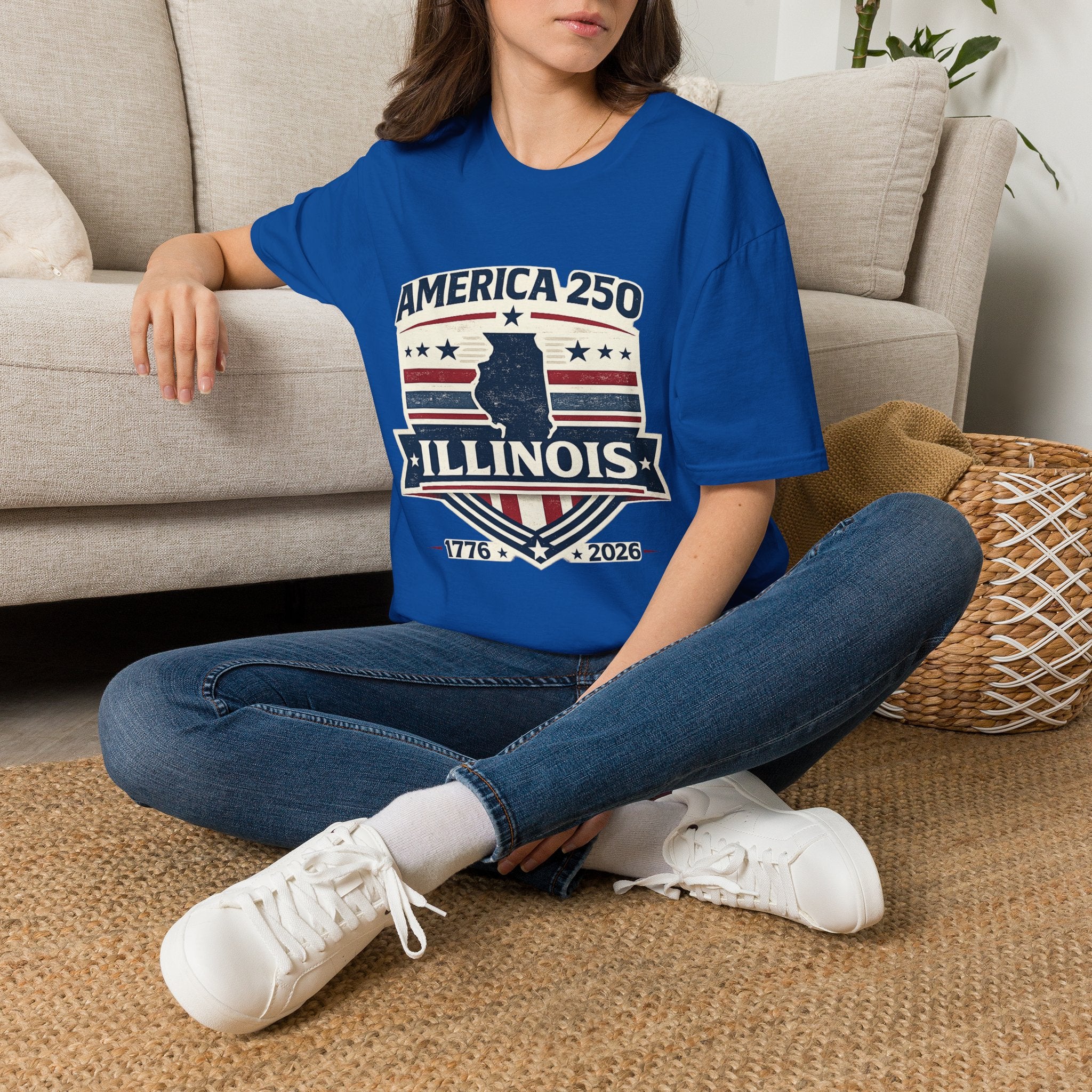 America 250 Illinois T-Shirt — 1776–2026 Bicentennial USA State Pride Tee