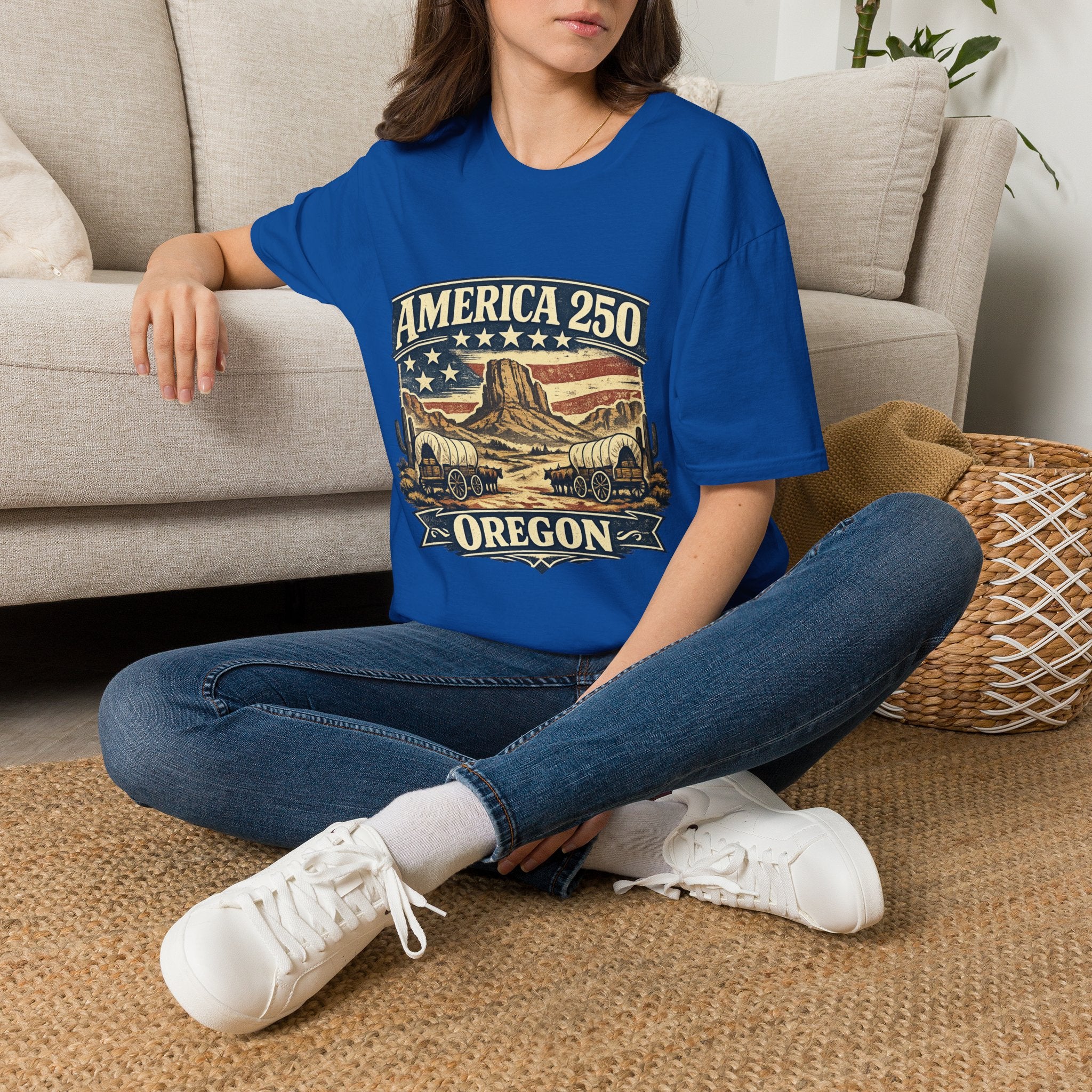 America 250 Shirt — Oregon Western Pioneer Trail Graphic Tee
