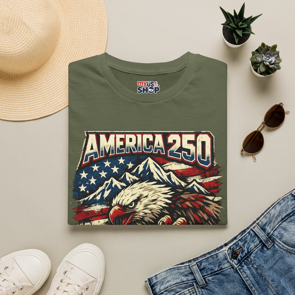 America 250 Utah State T-Shirt — Patriotic Eagle Mountain Graphic Tee