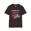 America 250 Honolulu Night Drift T-Shirt — Retro Neon Hawaii Surf & Cityscape Tee