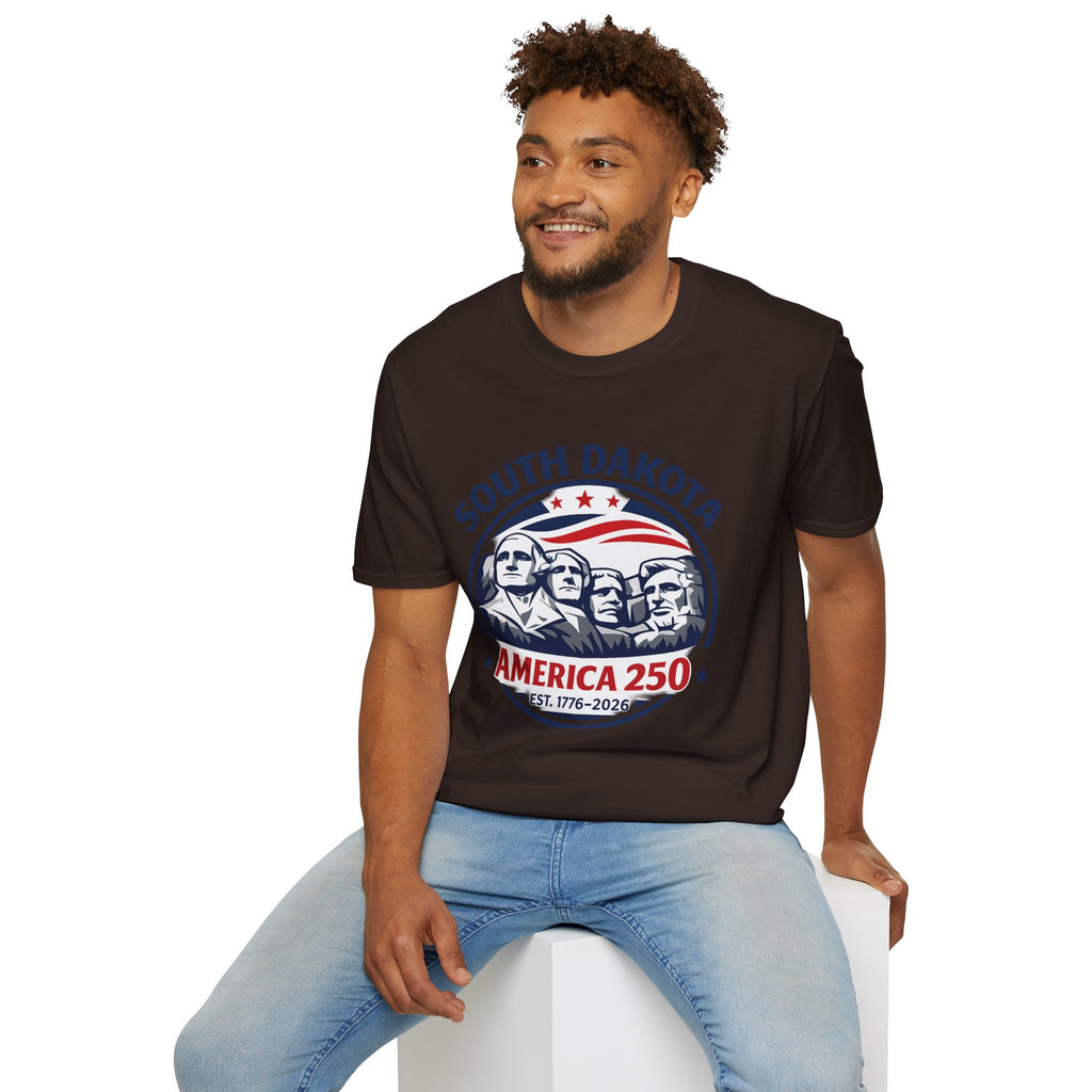 America 250 South Dakota T-Shirt — Classic Patriotic Badge Graphic Tee