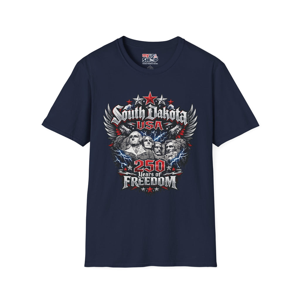 America 250 South Dakota Shirt — Freedom Anniversary Patriotic Graphic Tee