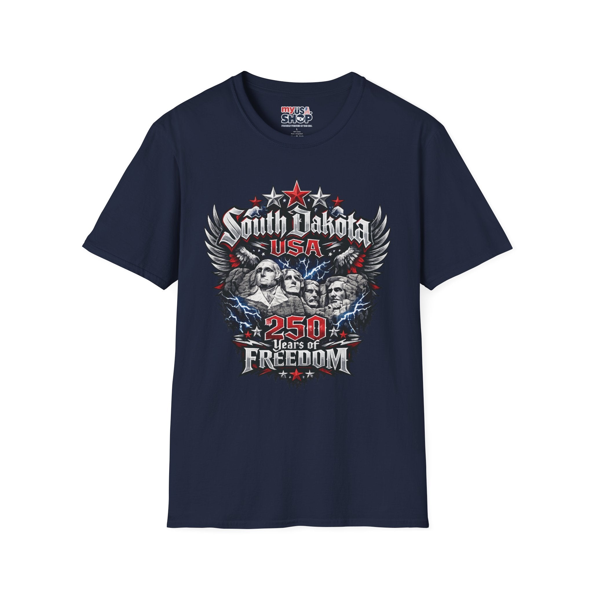 America 250 South Dakota Shirt — Freedom Anniversary Patriotic Graphic Tee