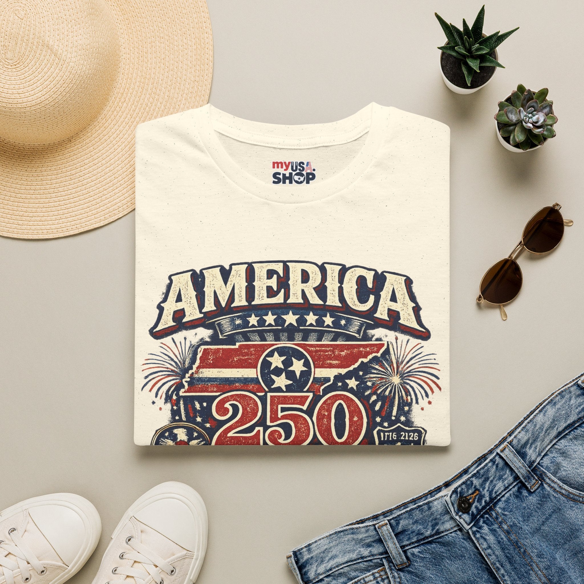America 250 Tennessee Pride Shirt — 250 Years of Freedom Graphic Tee