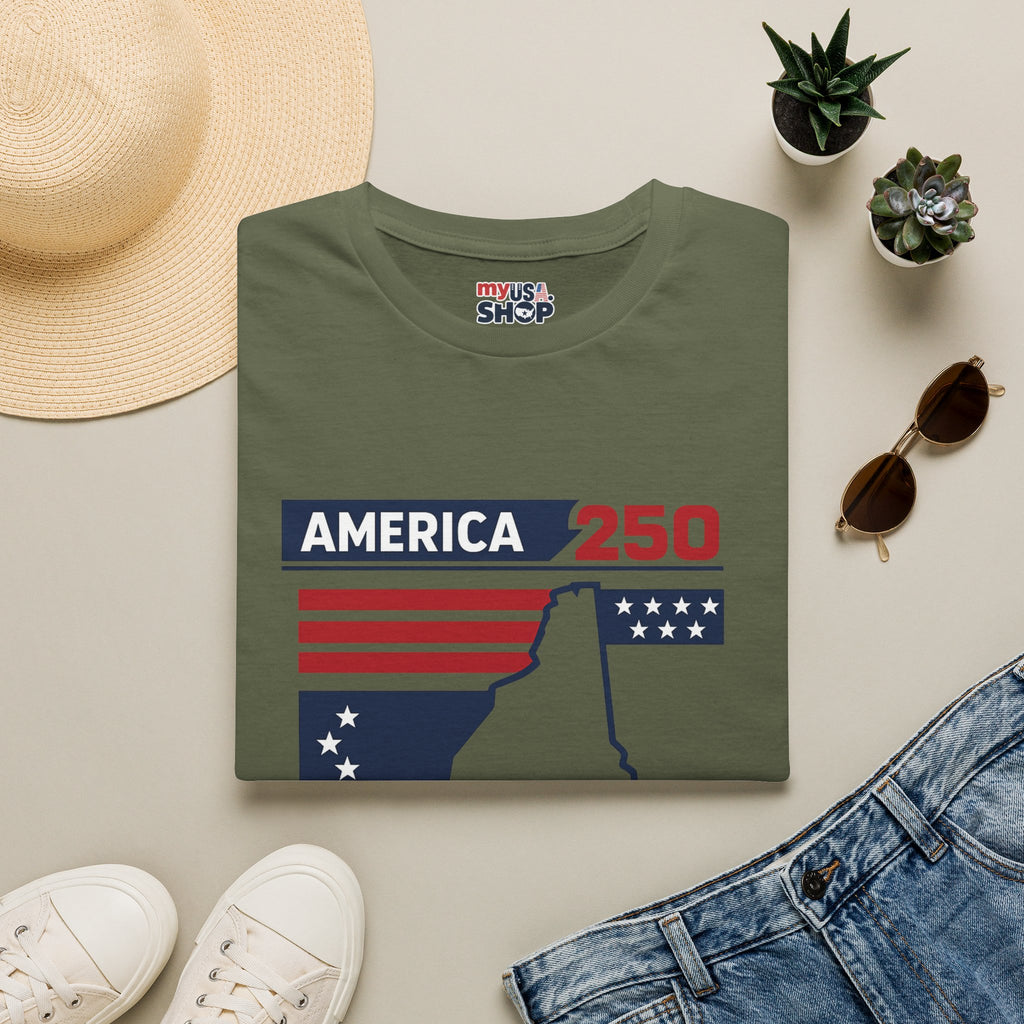 America 250 x New Hampshire Map