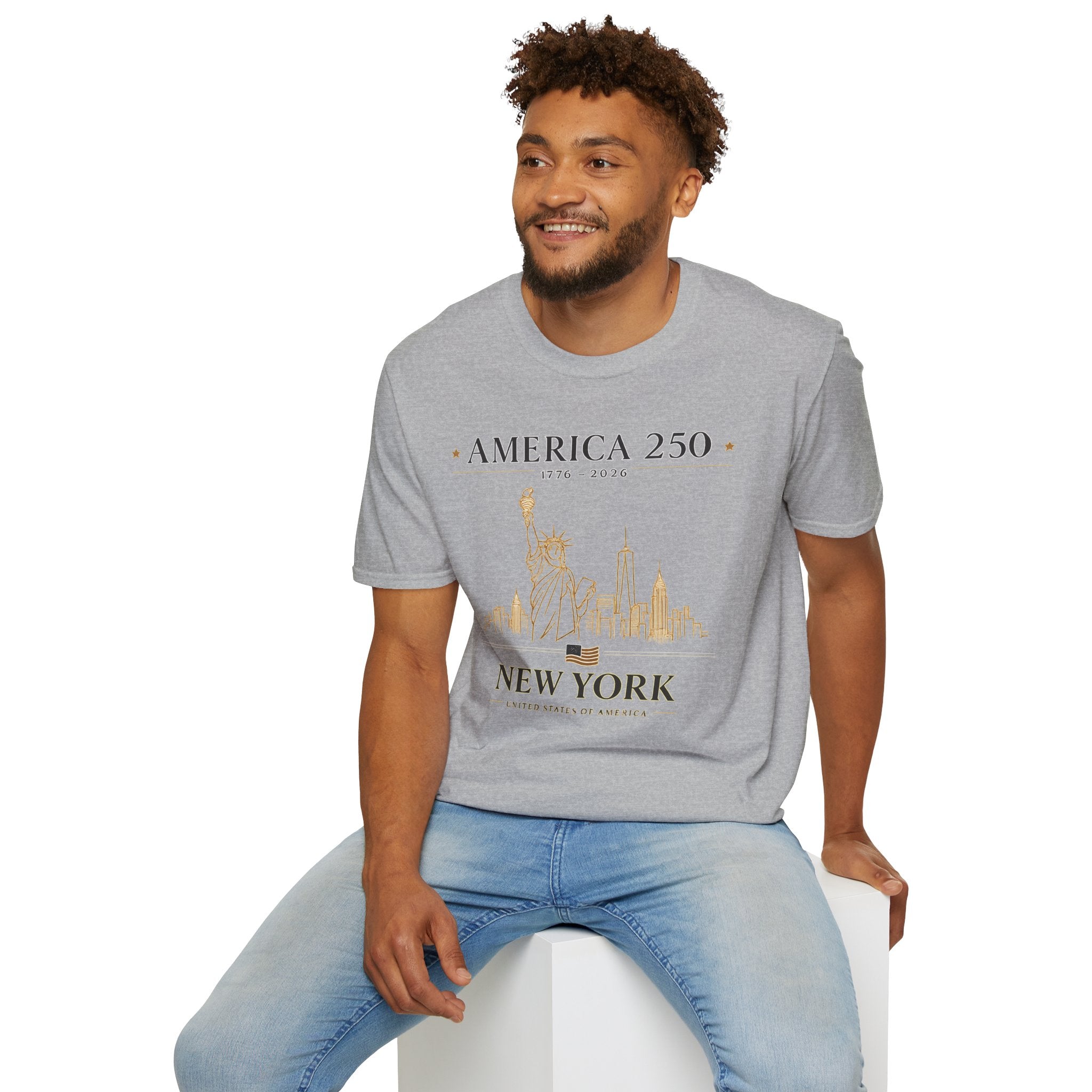 America 250 — USA Commemorative Tee (New York Statue of Liberty Design)