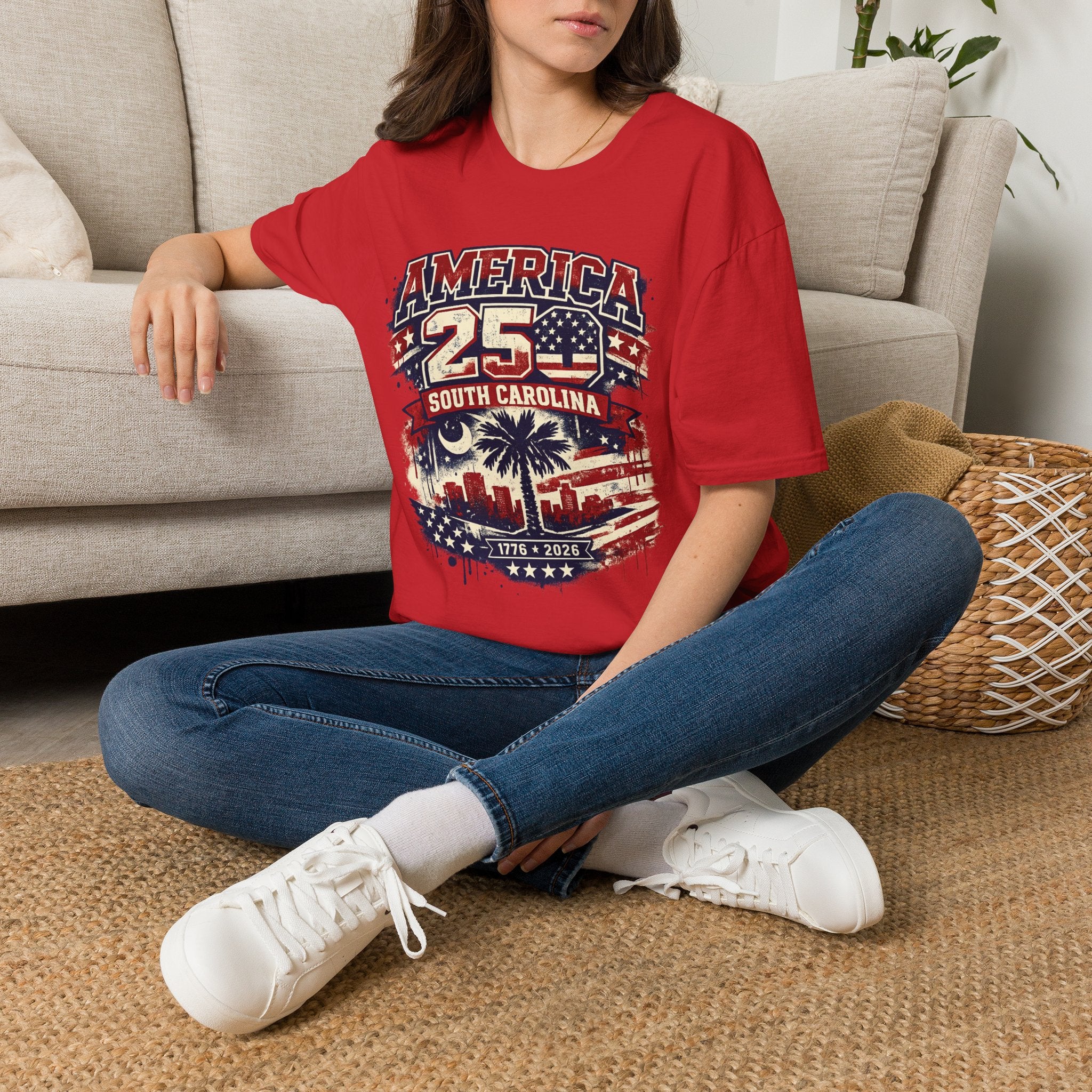 America 250 South Carolina T‑Shirt — Patriotic 250th Anniversary USA Graphic Tee
