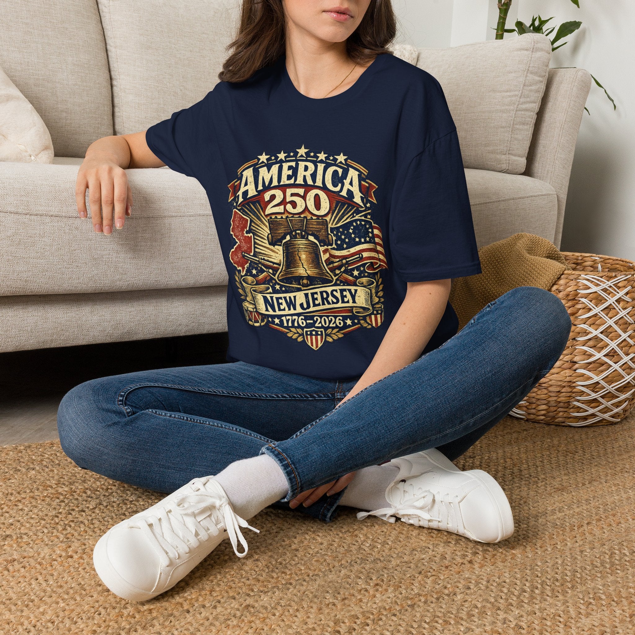 America 250 New Jersey Bicentennial Liberty Bell Tee