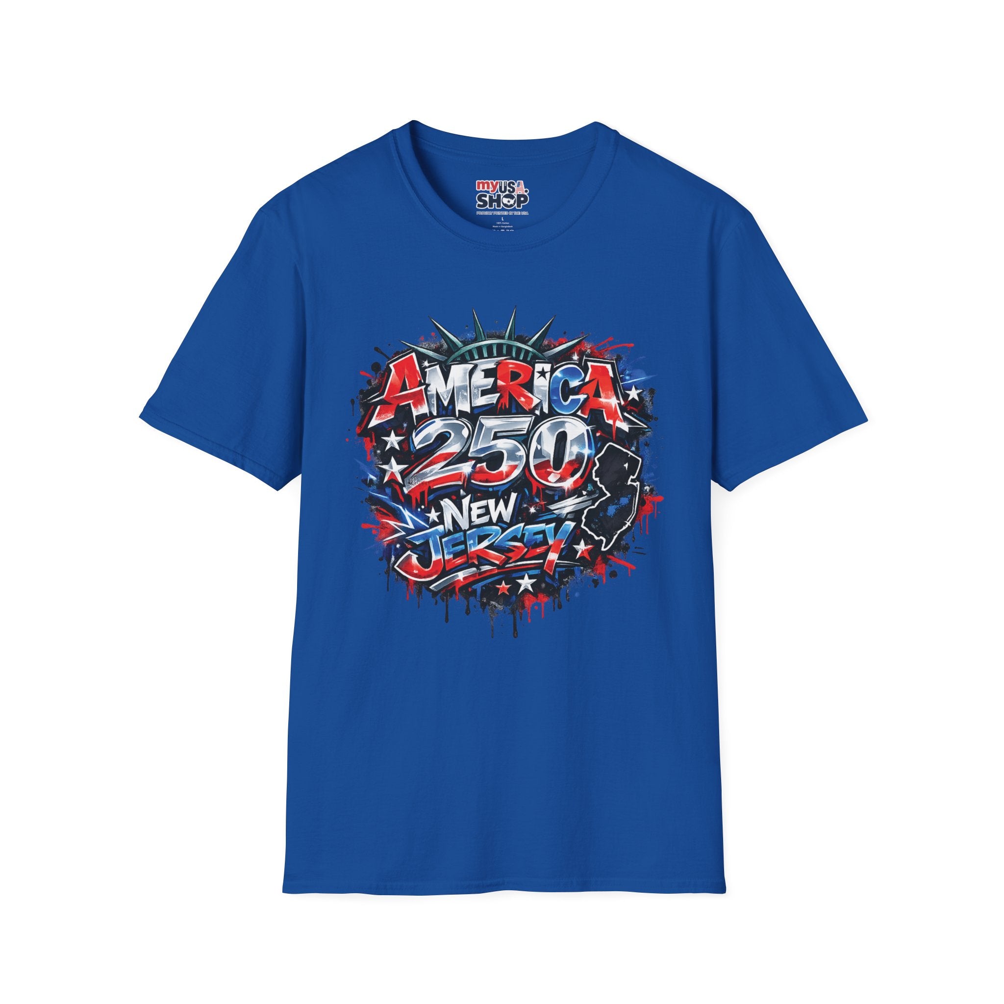 America 250 T-Shirt — New Jersey Patriotic USA 250th Anniversary Graphic Tee
