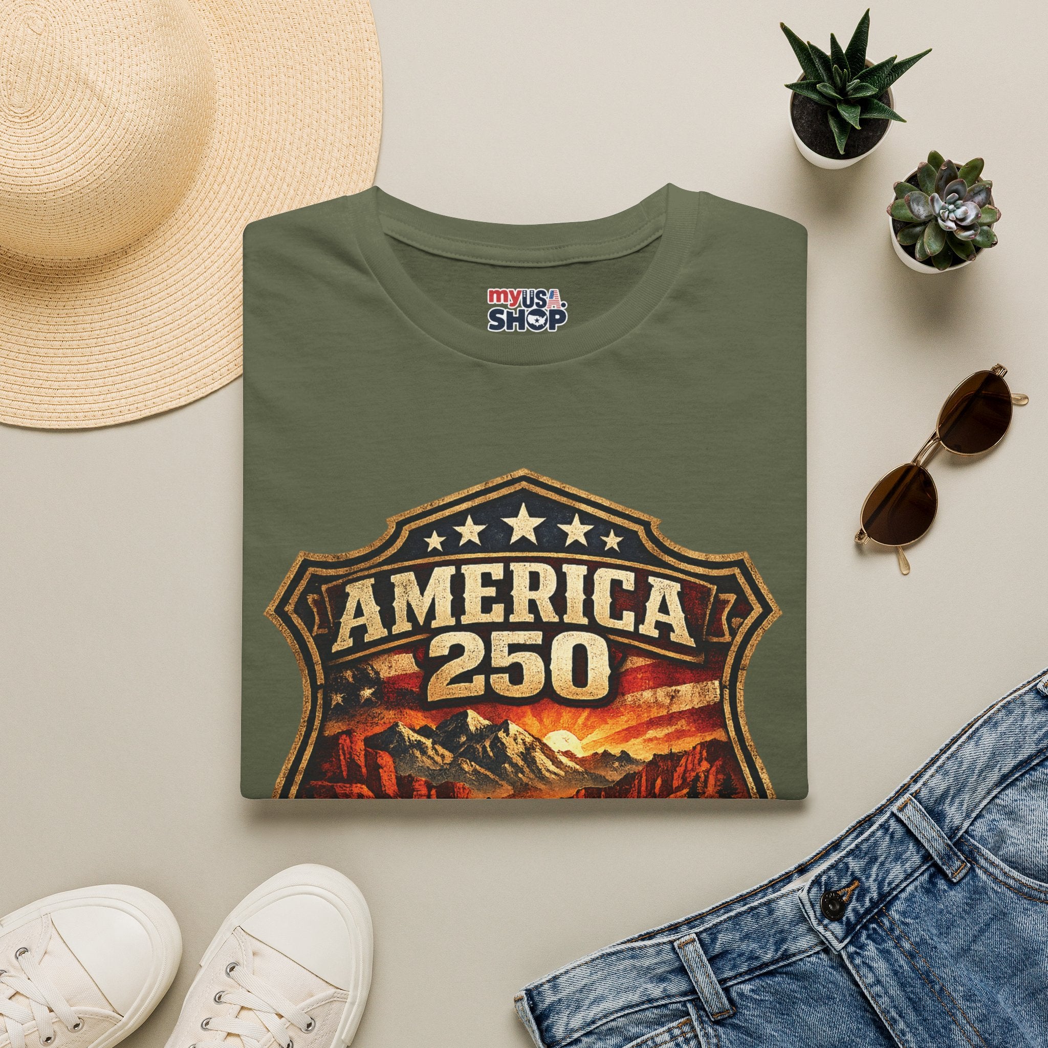 America 250 Utah State Shirt — Vintage Canyon Heritage Tee