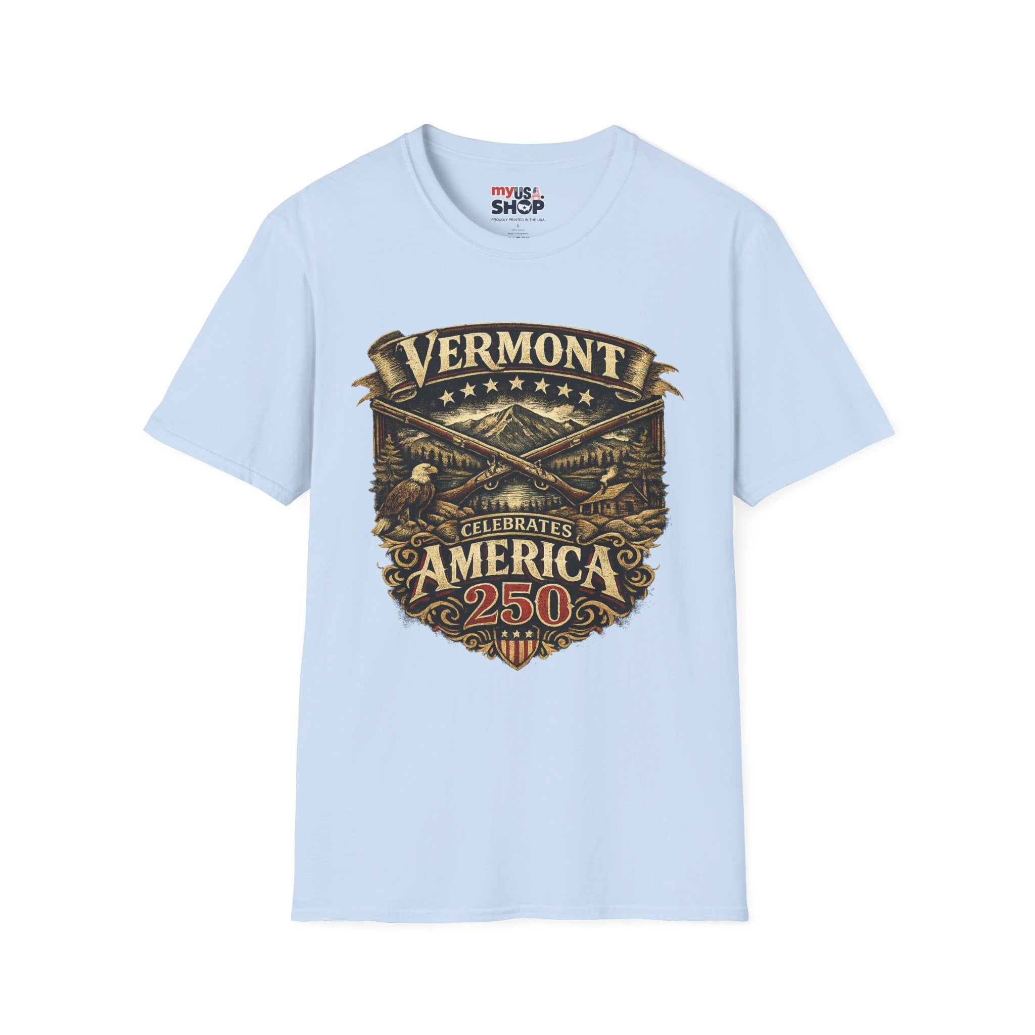 America 250 – Vermont Freedom Heritage Vintage Tee Design