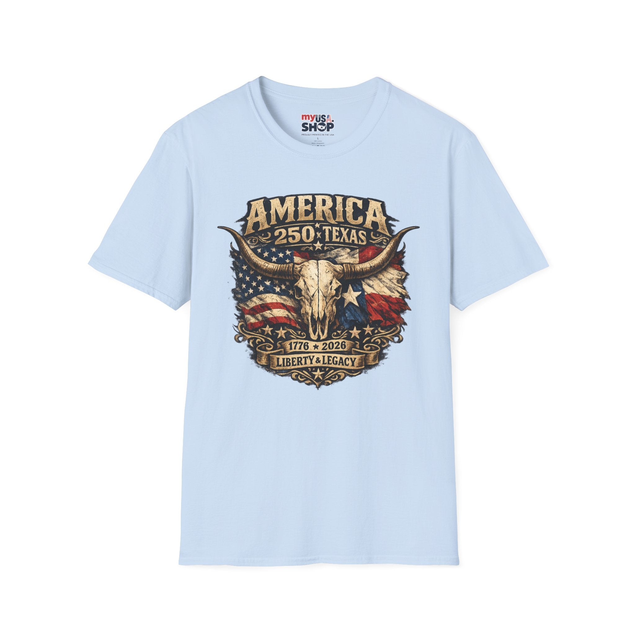 America 250 Texas Shirt — Liberty & Legacy Western Graphic Tee