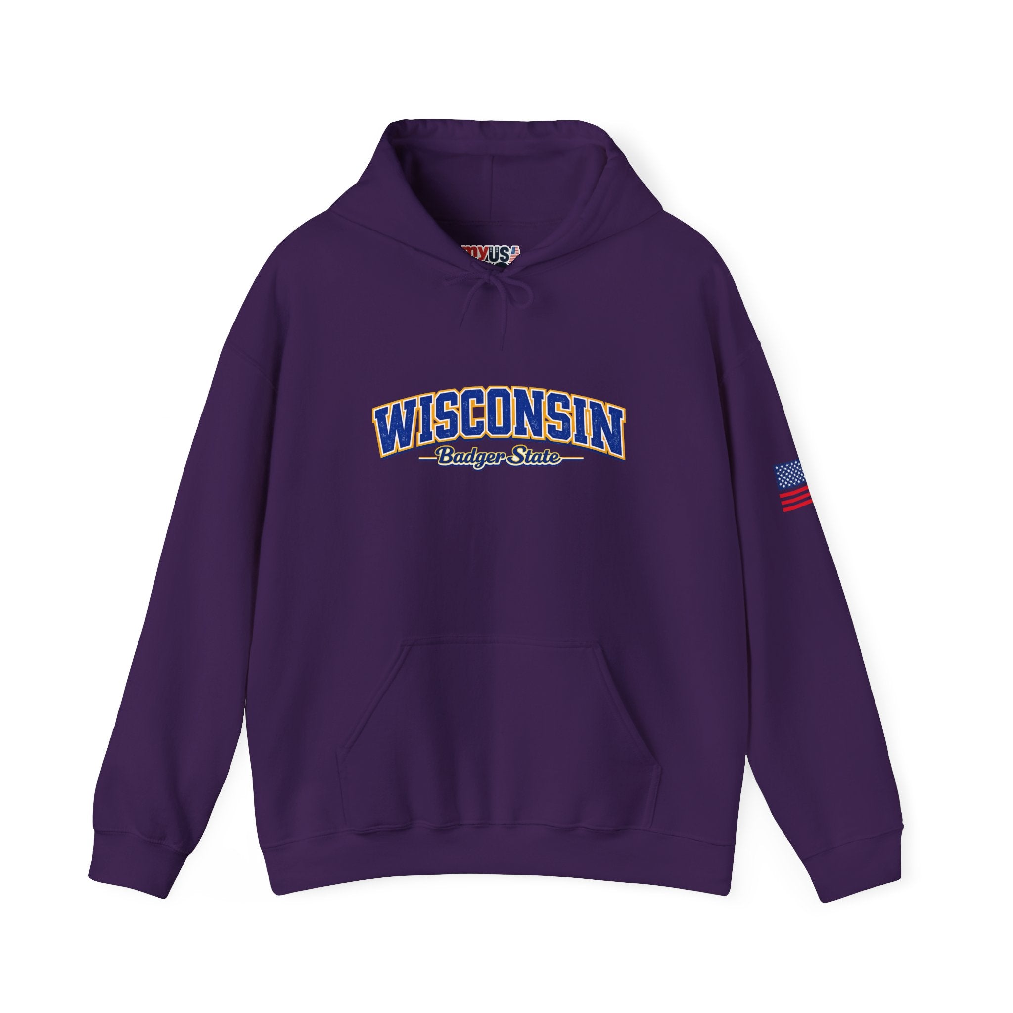 Wisconsin Badger State Heavy Blend Hooded Sweatshirt