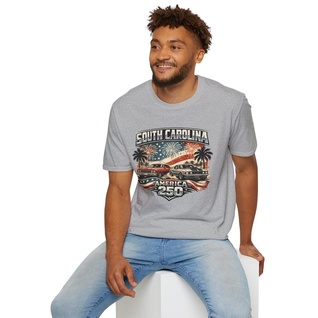 America 250 South Carolina Retro Fireworks T-Shirt