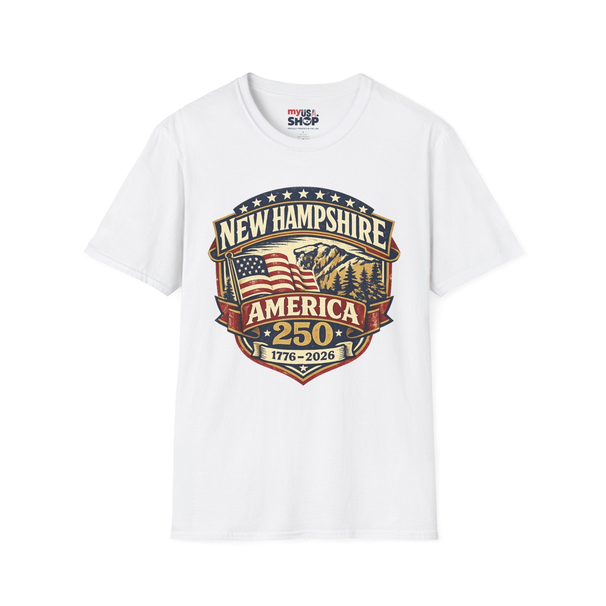 New Hampshire America 250 T-Shirt — 1776–2026 Anniversary State Pride
