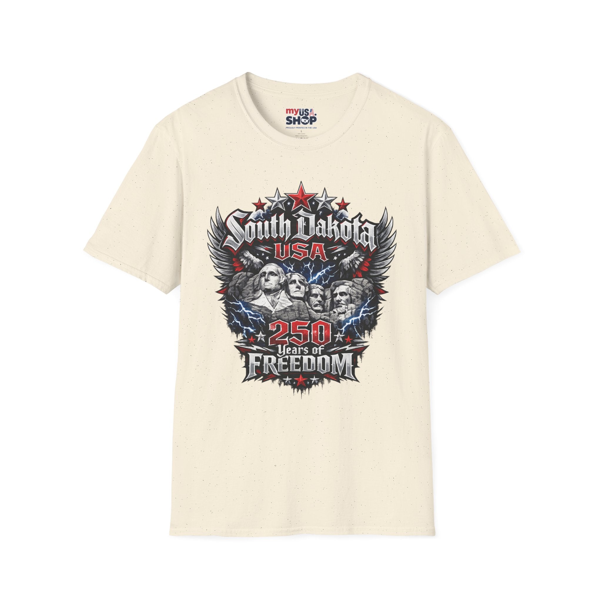America 250 South Dakota Shirt — Freedom Anniversary Patriotic Graphic Tee