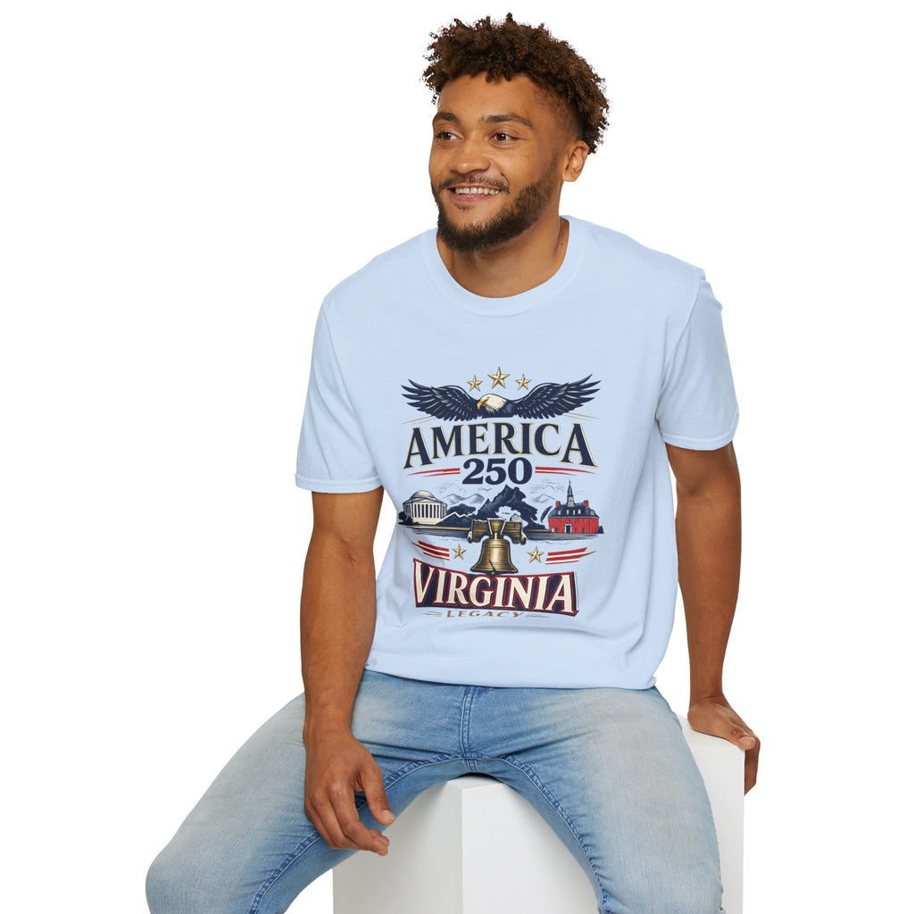 America 250 T‑Shirt – Virginia Legacy Patriotic Anniversary Tee
