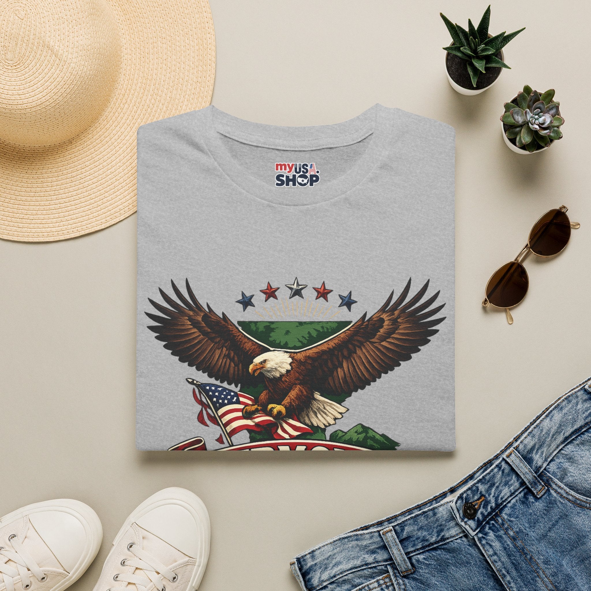 America 250 – Vermont Eagle Heritage Vintage Tee Design