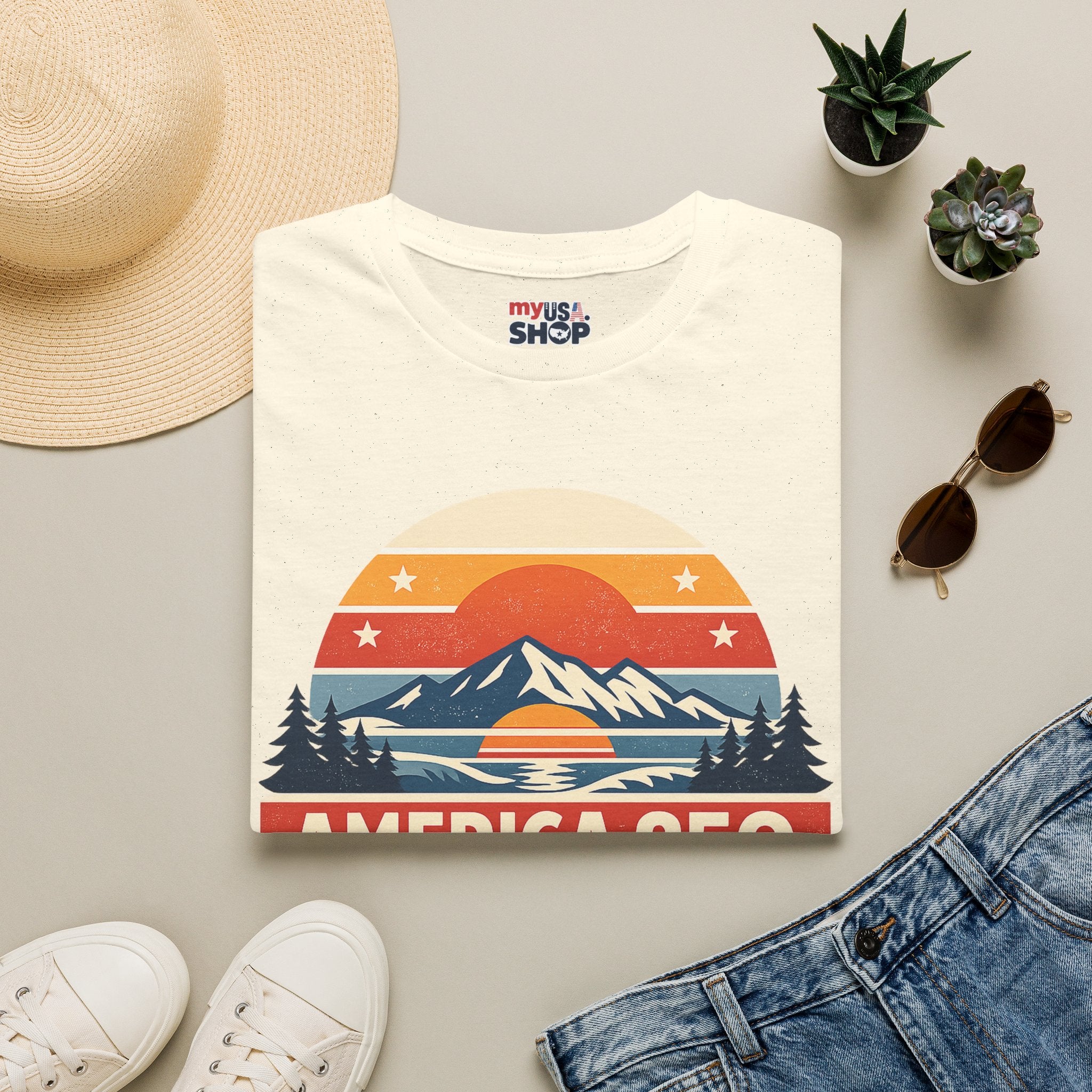 America 250 North Carolina - Mountain Sunset T-Shirt