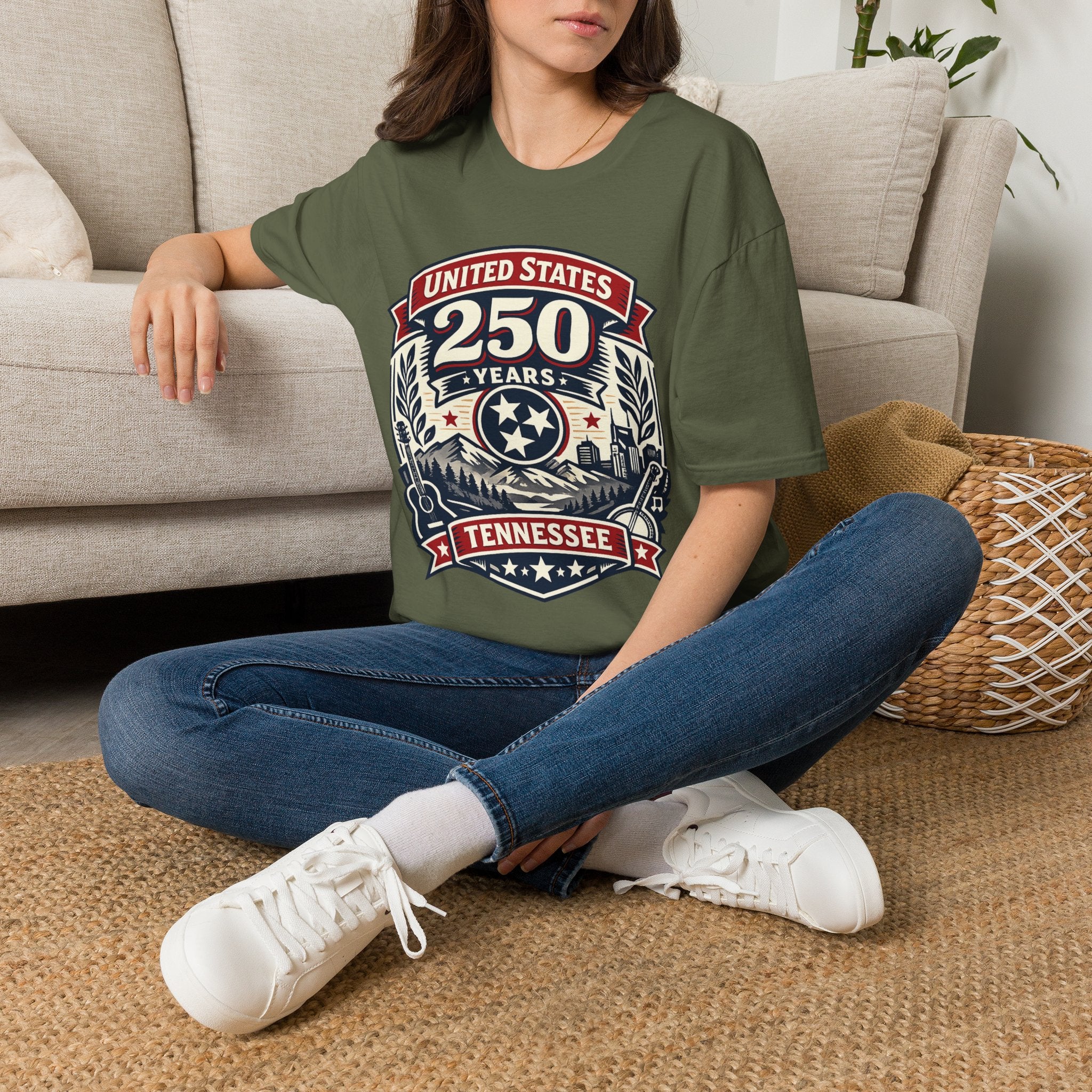 America 250 Tennessee T-Shirt — United States 250 Years Heritage Graphic Tee