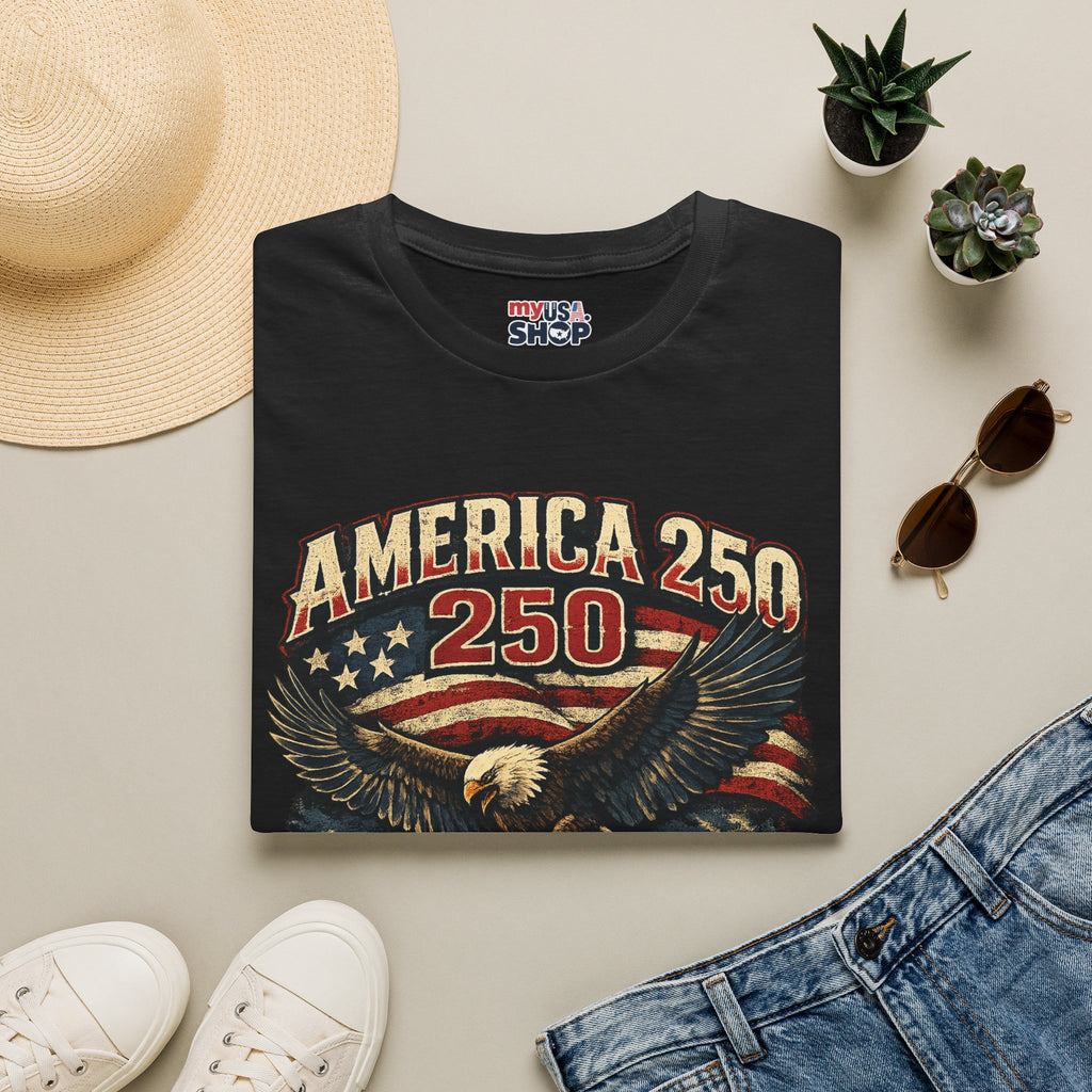 America 250 Eagle T-Shirt — Washington State Patriotic Tee