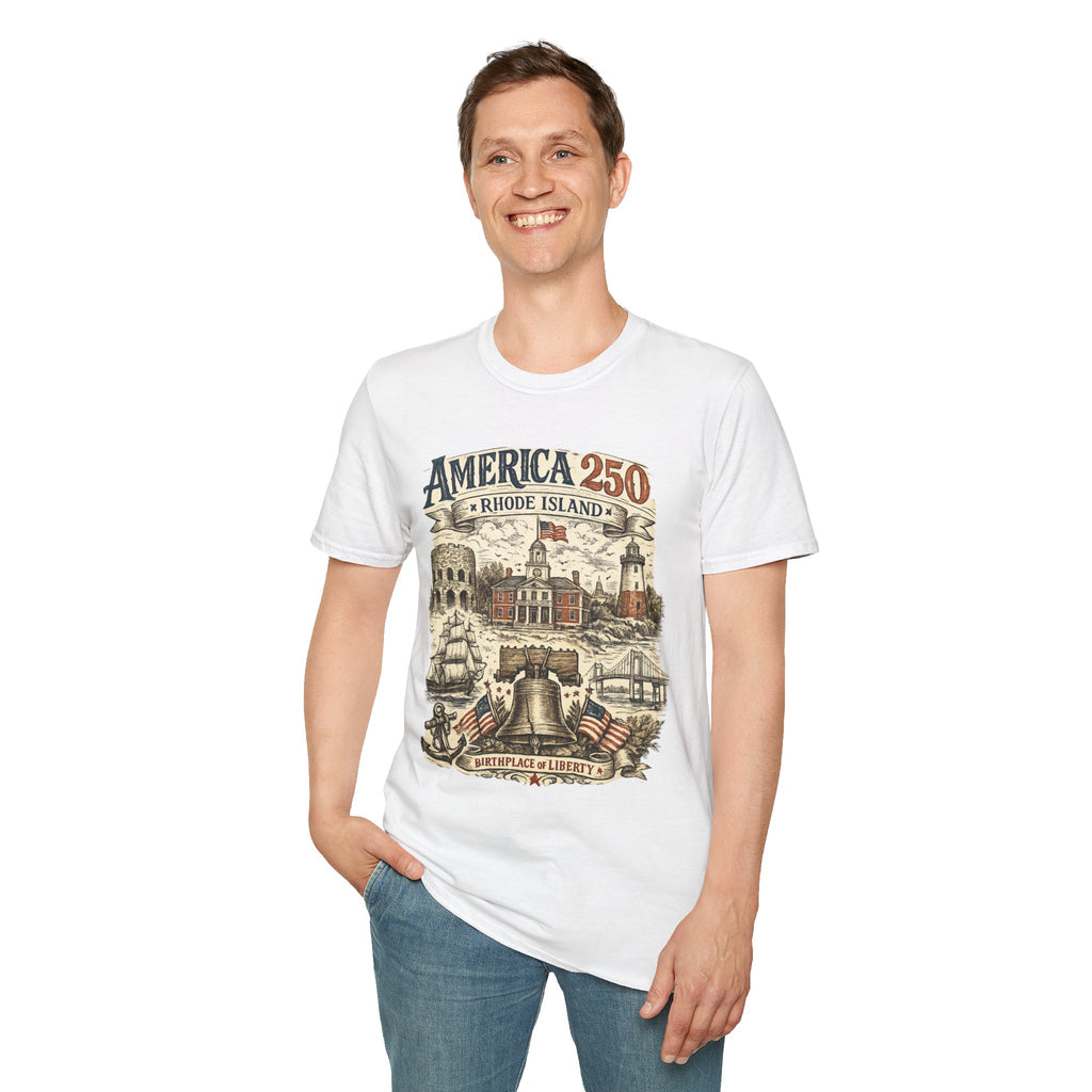 America 250 Rhode Island Shirt — Birthplace of Liberty Heritage Tee