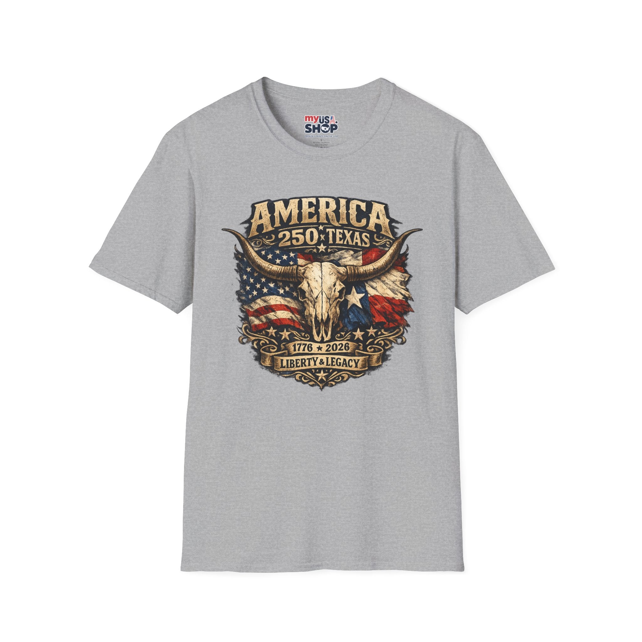 America 250 Texas T-Shirt — 250th Anniversary Vintage Flag Design