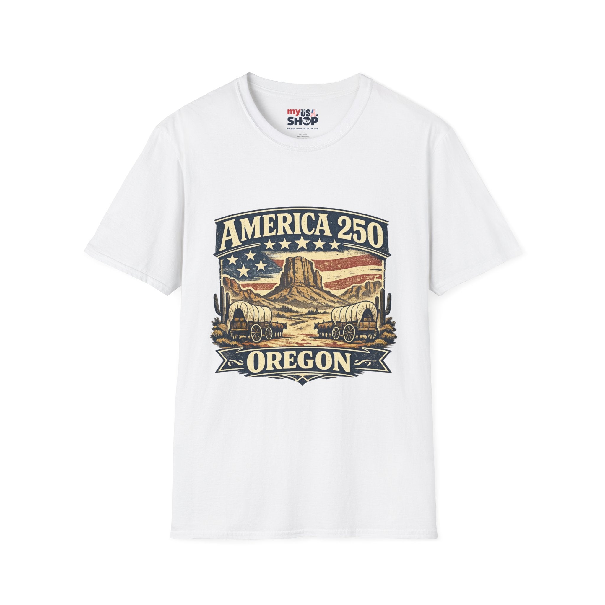 America 250 Shirt — Oregon Western Pioneer Trail Graphic Tee
