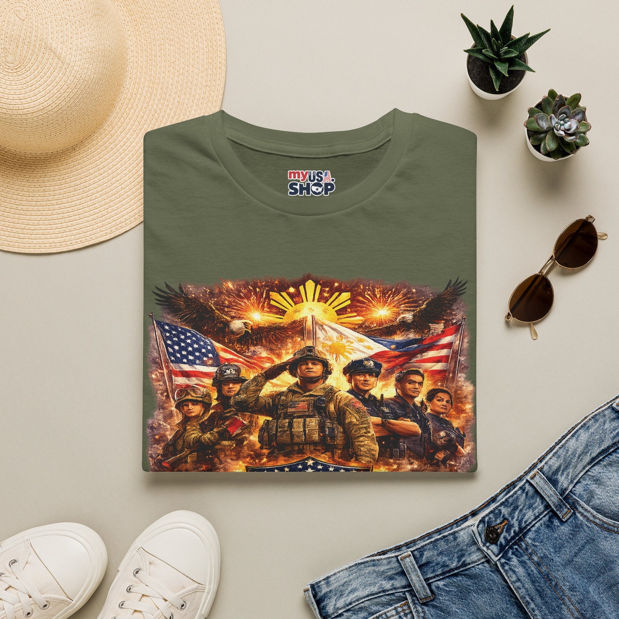 America 250 Patriotic Filipino Military Tribute