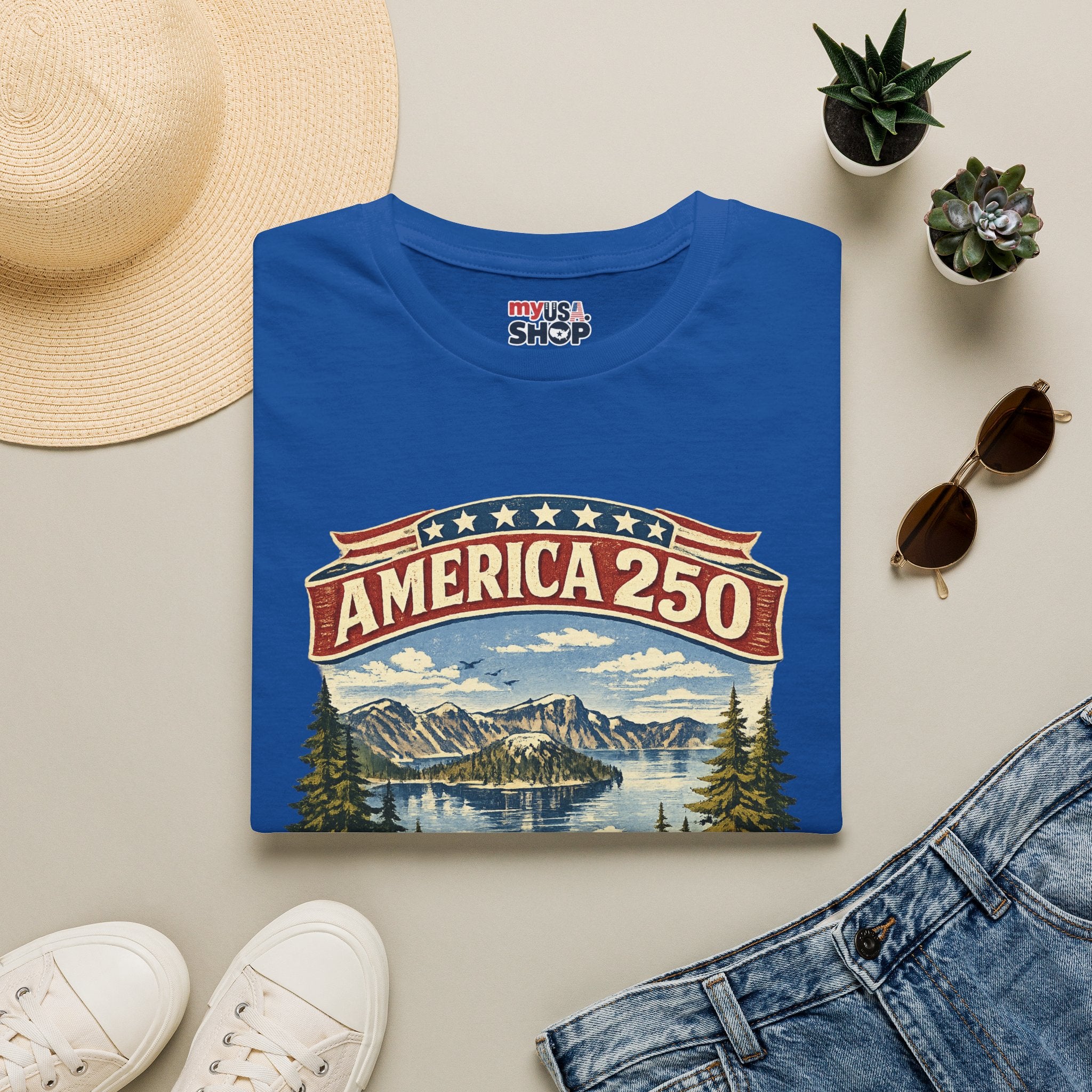 America 250 X Oregon Shirt — Explore The Wild Adventure Graphic Tee