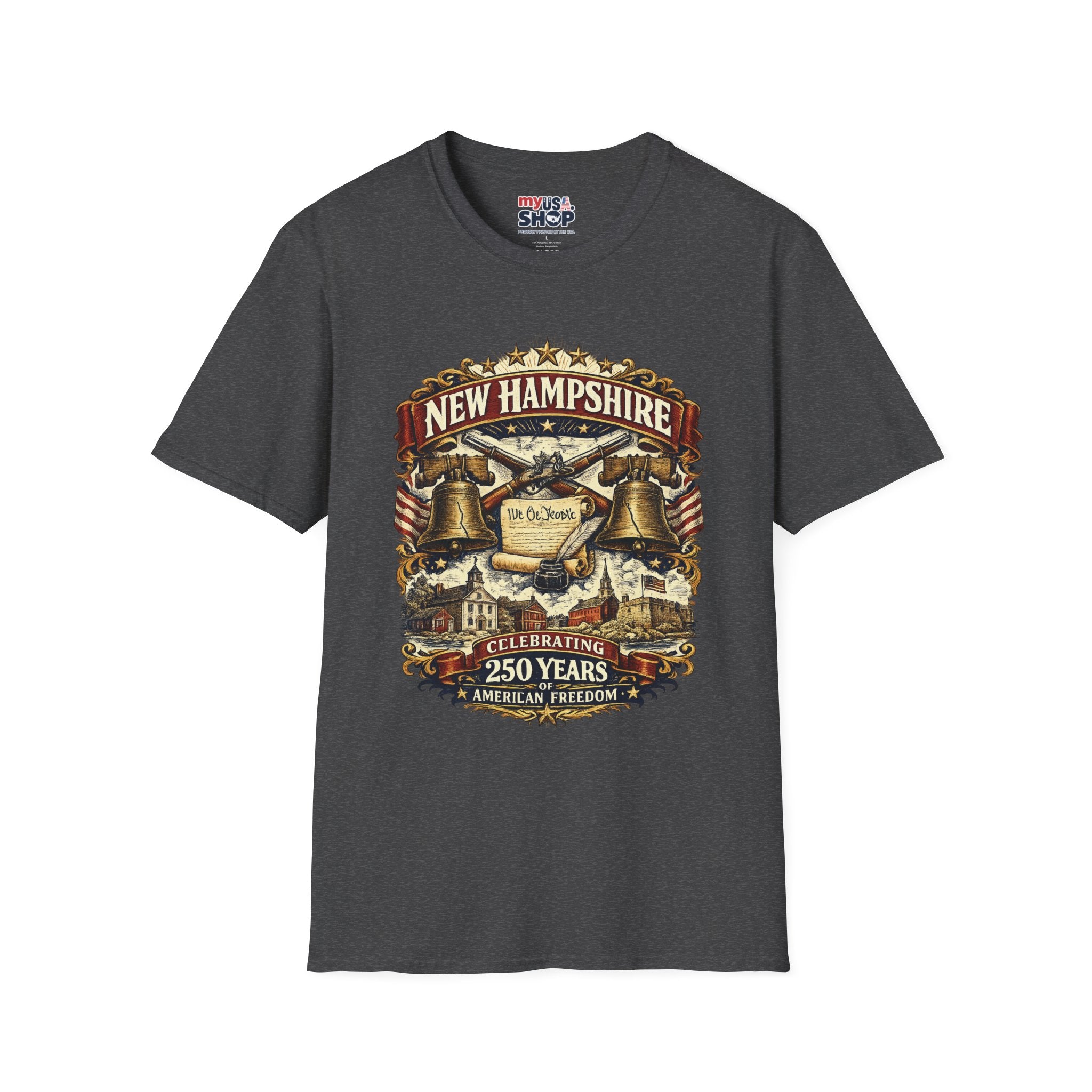 America 250 New Hampshire Heritage T-Shirt — We the People 250th Anniversary Vintage