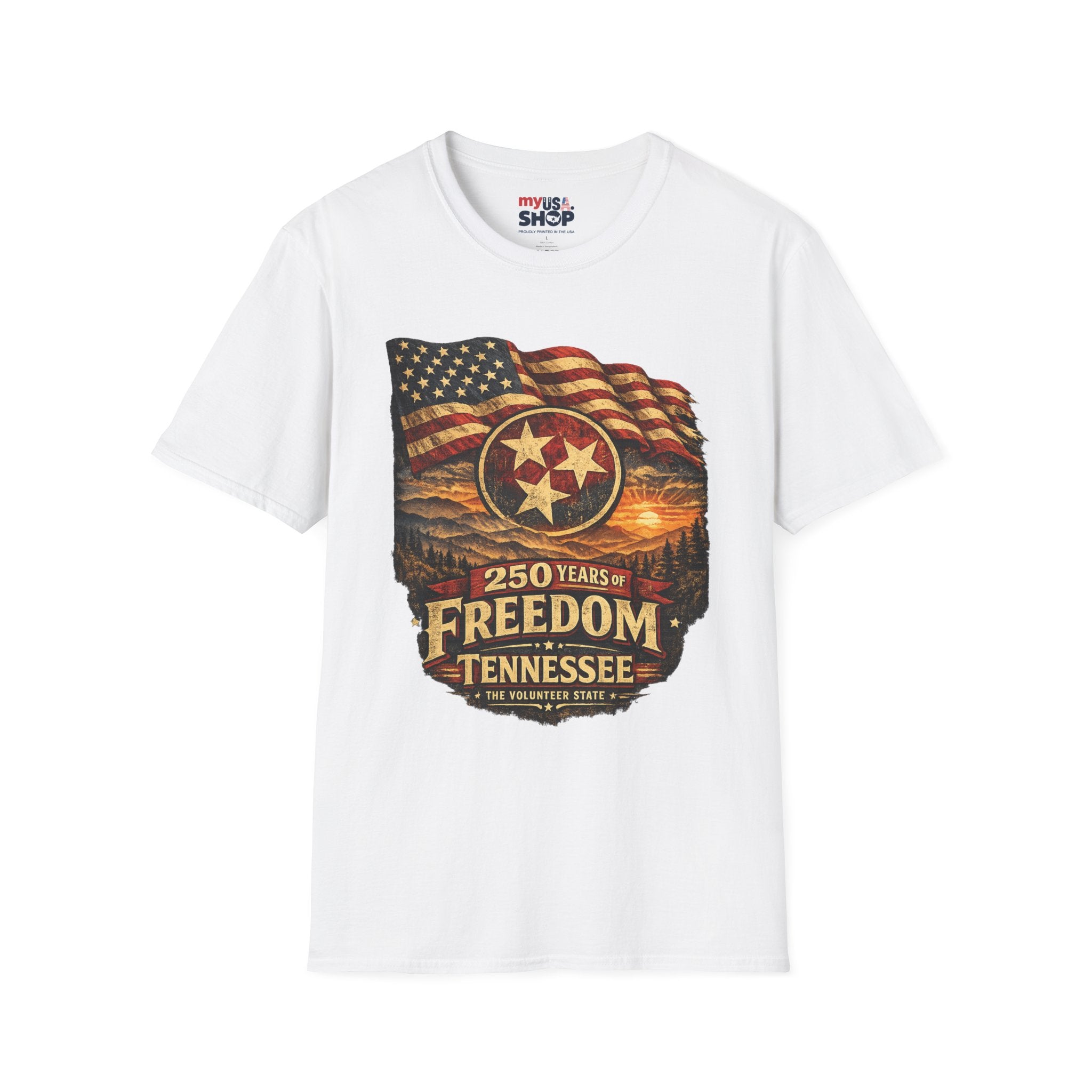 America 250 Tennessee T-Shirt — 250 Years of Freedom Patriotic Graphic Tee