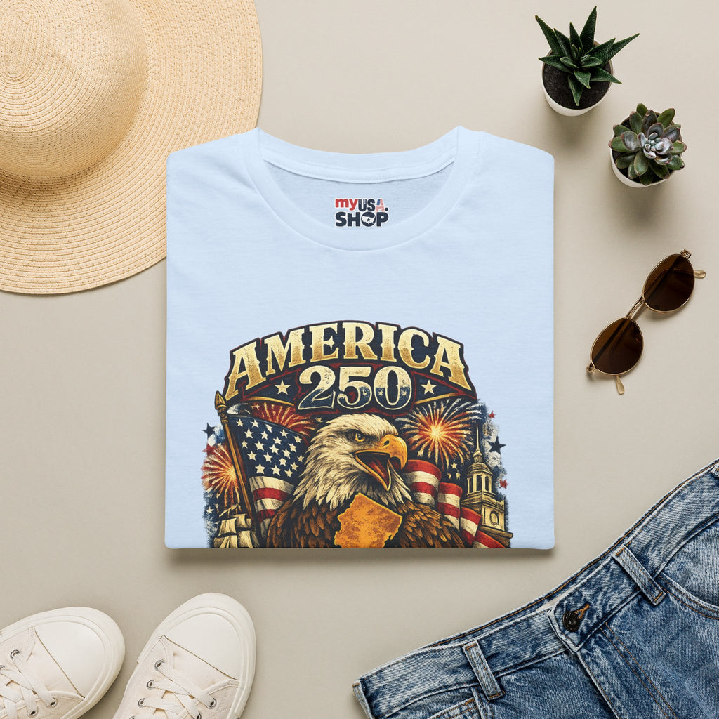America 250 Eagle T‑Shirt — New Jersey Patriotic Tee