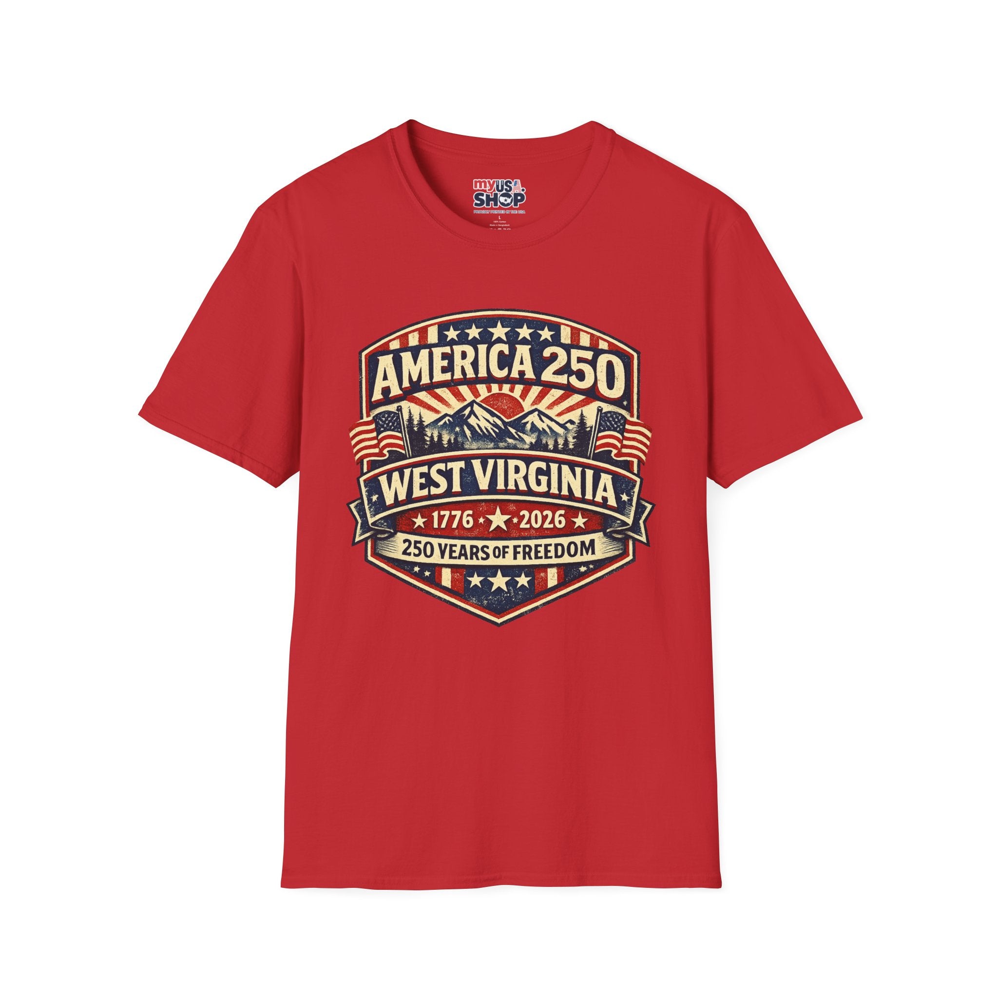 America 250 West Virginia T-Shirt — 250 Years of Freedom 1776–2026 Celebration Tee