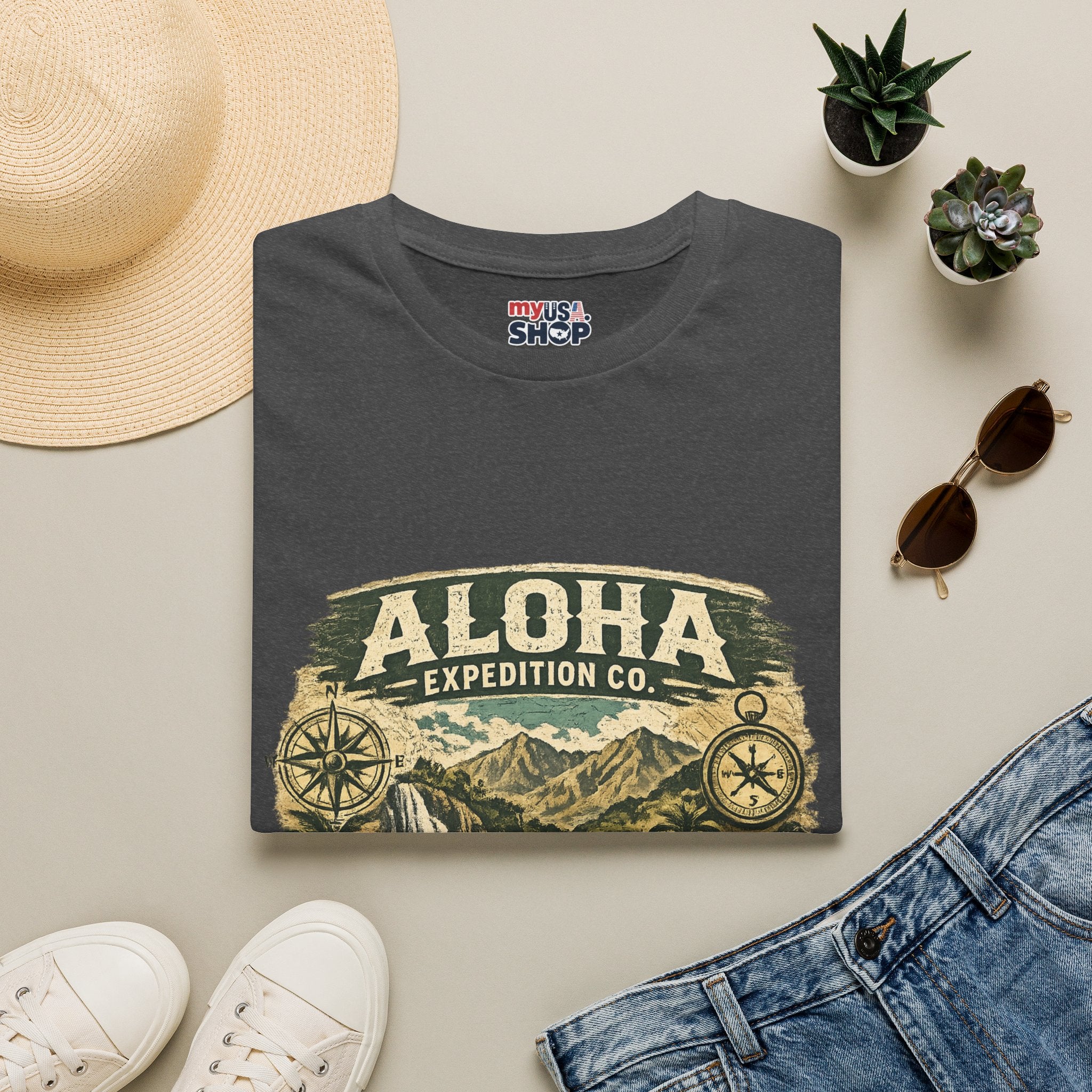 America 250 Hawaii Aloha Expedition T-Shirt — Vintage Hawaiian Adventure Tee