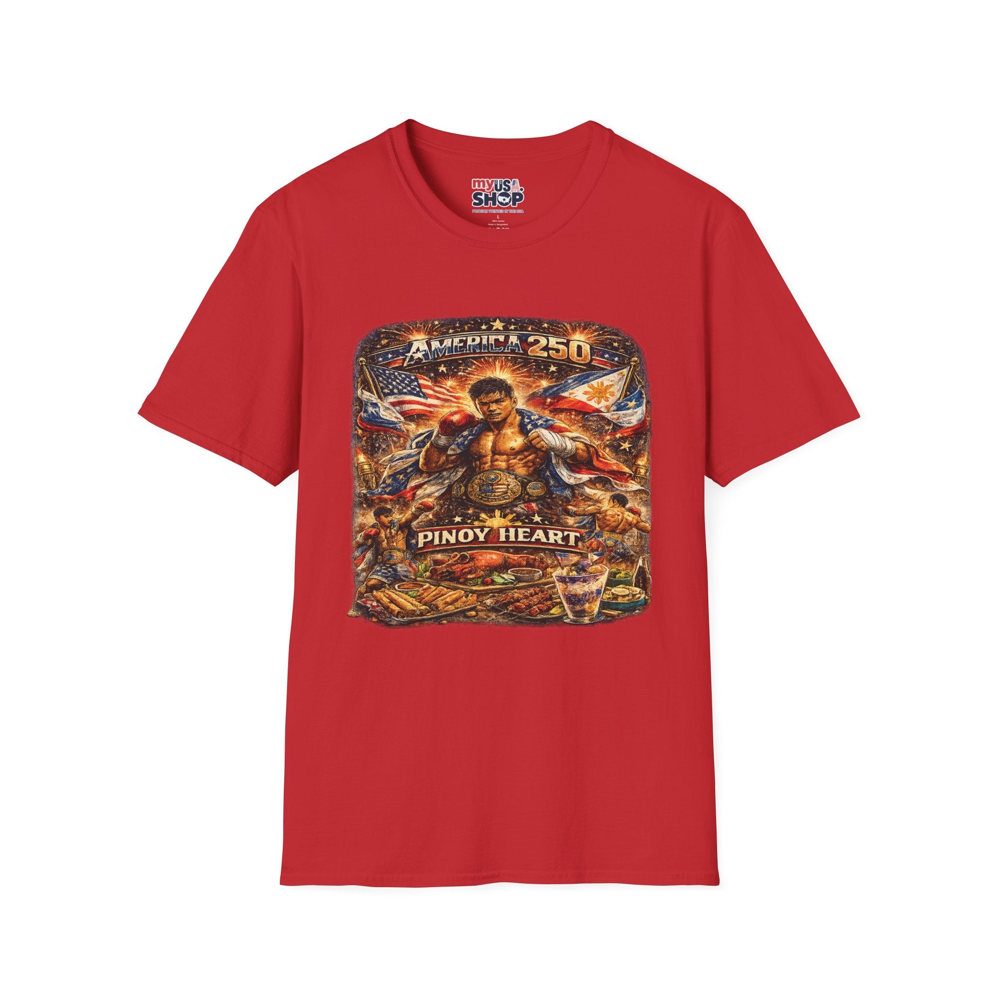 Filipino Pride 'Pinoy Heart' Graphic — America 250 Patriotic Design