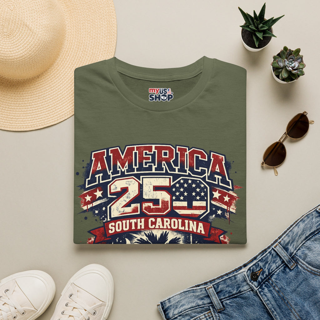 America 250 South Carolina T‑Shirt — Patriotic 250th Anniversary USA Graphic Tee