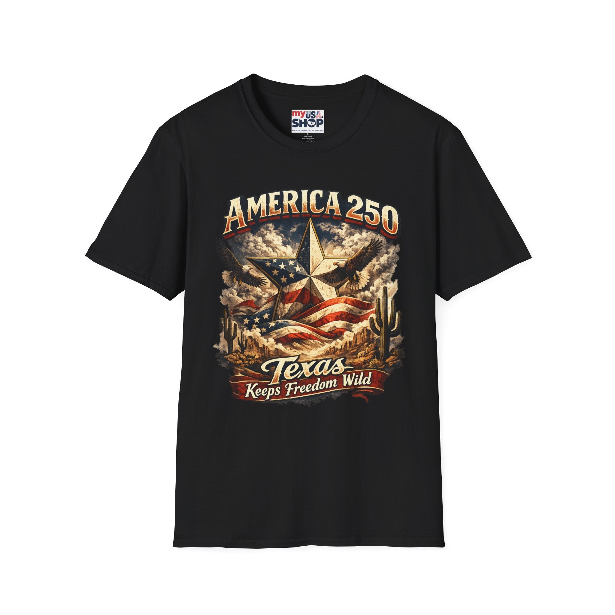 America 250 Texas Shirt — Texas Keeps Freedom Wild Patriotic Tee