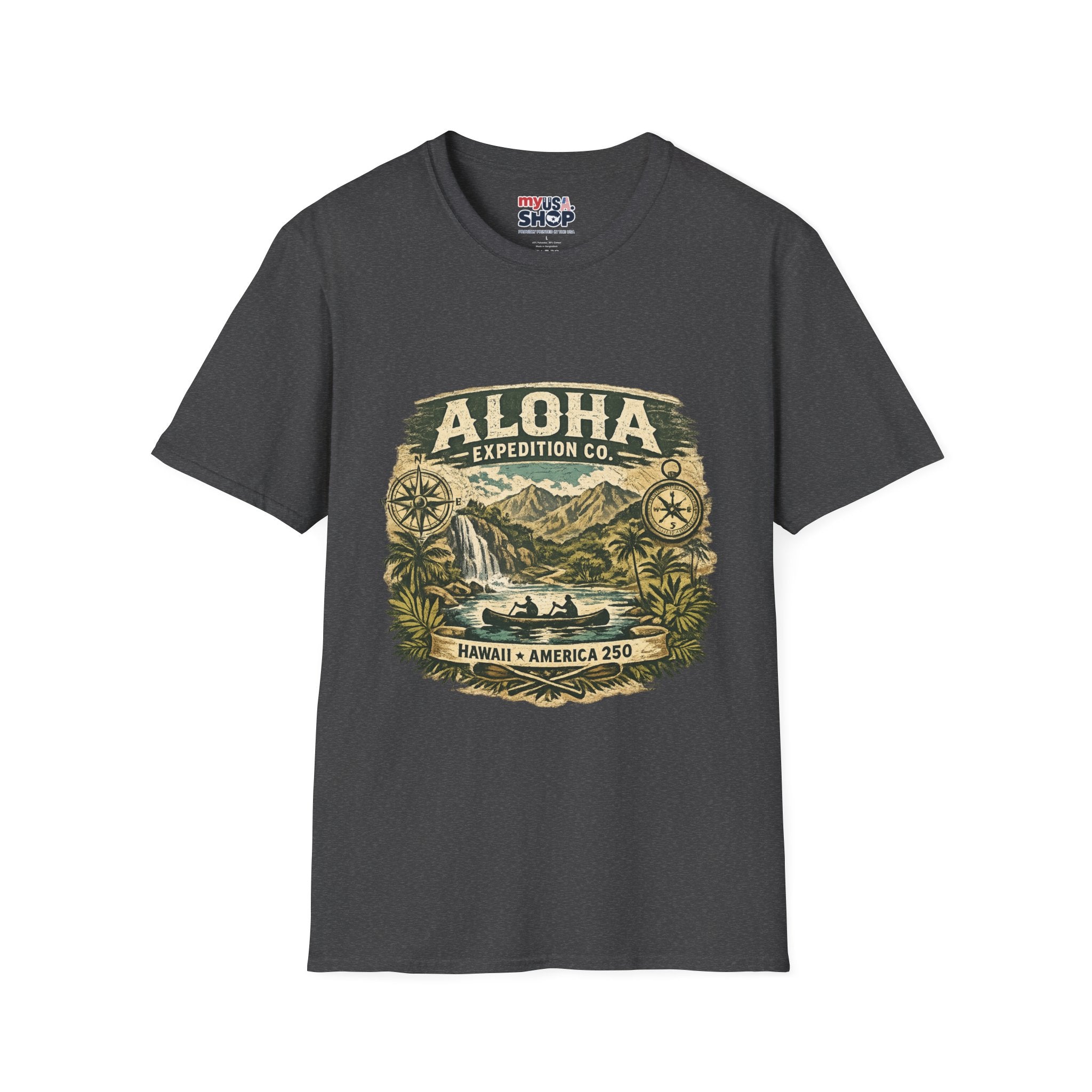 America 250 Hawaii Aloha Expedition T-Shirt — Vintage Hawaiian Adventure Tee